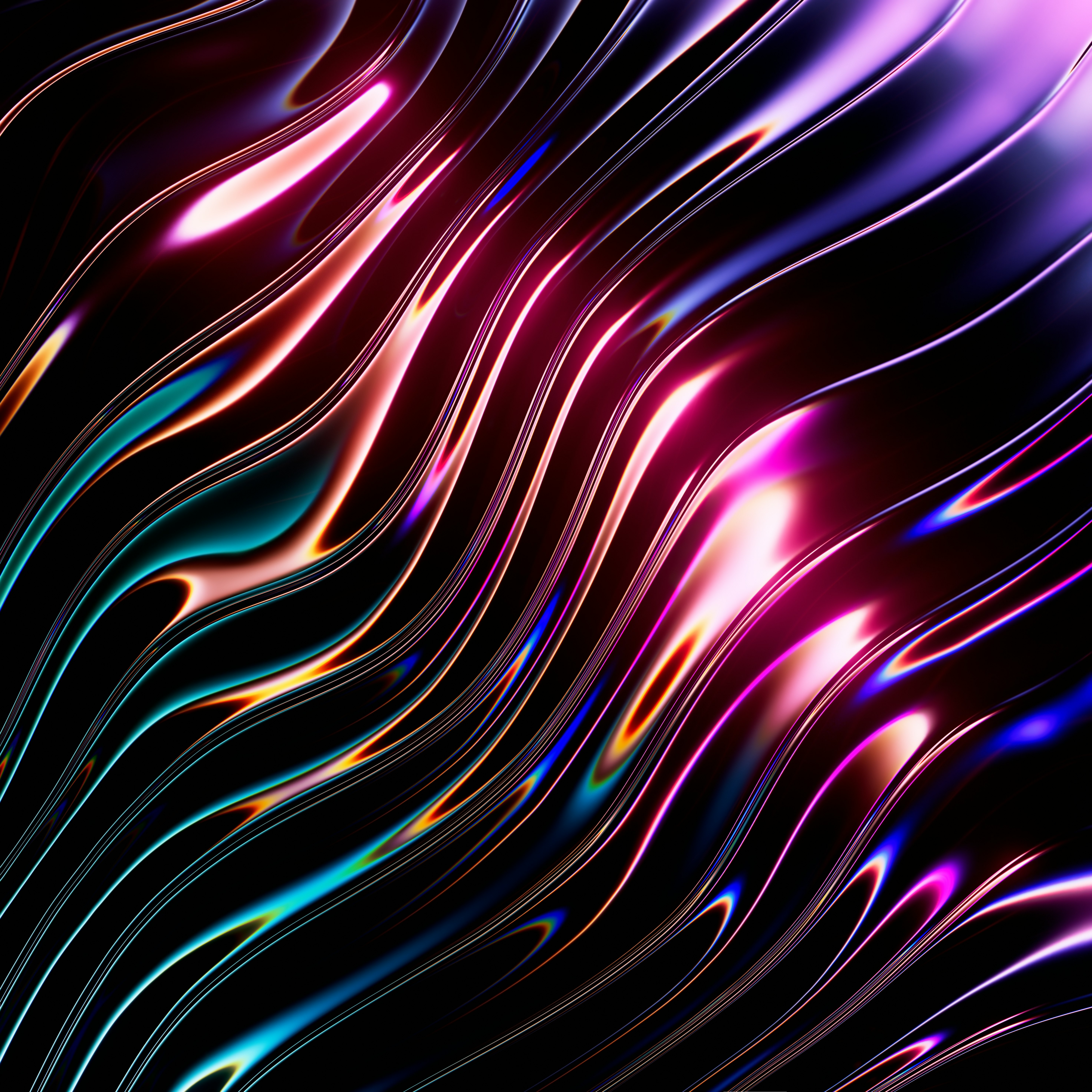 Abstract Art, Digital Art, Liquid, Glowing, Colorful, Illustration Wallpaper in 5K resolution (5888x5888) Abstract Art, Digital Art, Liquid, Glowing, Colorful, Illustration 5K Wallpaper Background (5888x5888)