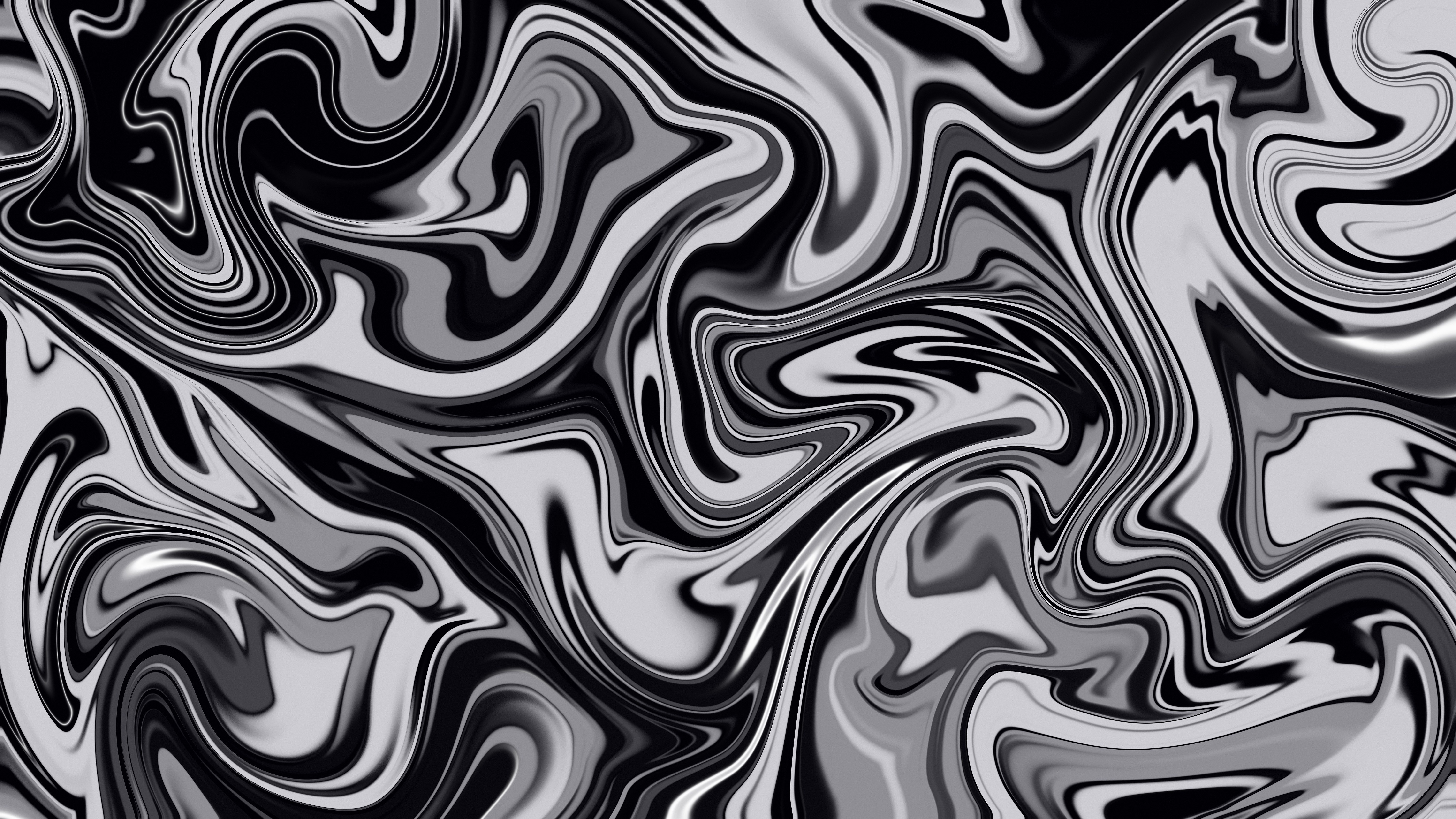 Abstract Art, Liquid Art, Swirl Pattern, Black And White Art Wallpaper in 5K resolution (6016x3384) Abstract Art, Liquid Art, Swirl Pattern, Black And White Art 5K Wallpaper Background (6016x3384)