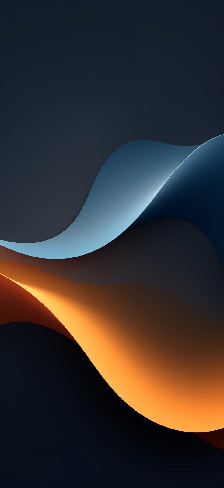 Abstract Art, Wave Design, Modern Aesthetic, Gradient Colors iPhone Wallpaper in resolution (736x1600) Abstract Art, Wave Design, Modern Aesthetic, Gradient Colors iPhone Wallpaper Background (736x1600)