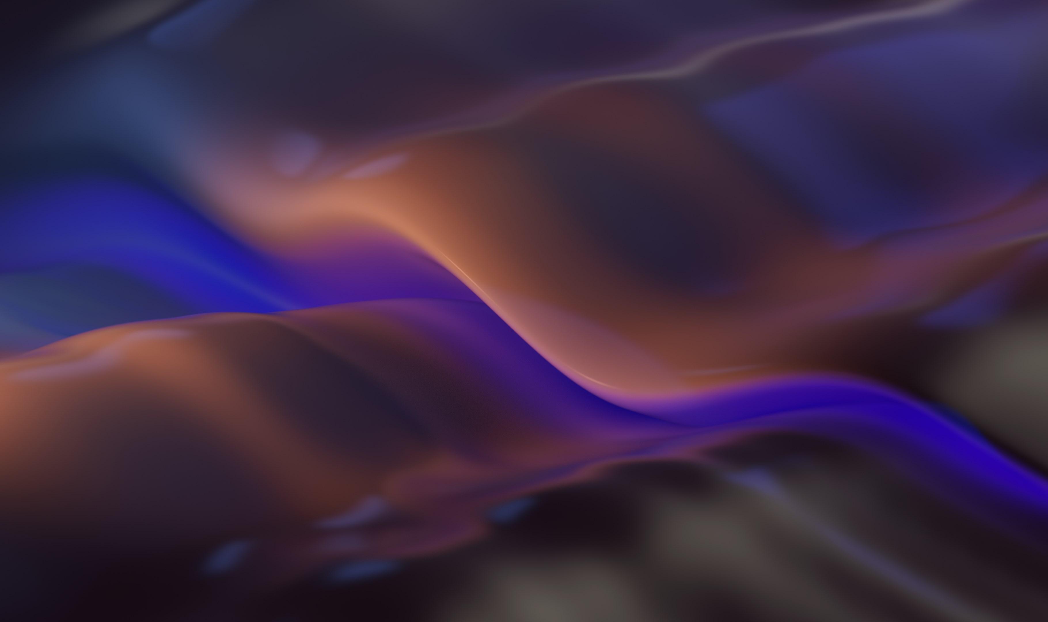 Abstract Flowing Fluid Waves - 2K Background Abstract Flowing Fluid Waves - Digital 3D Render 2K Wallpaper (3640x2160)