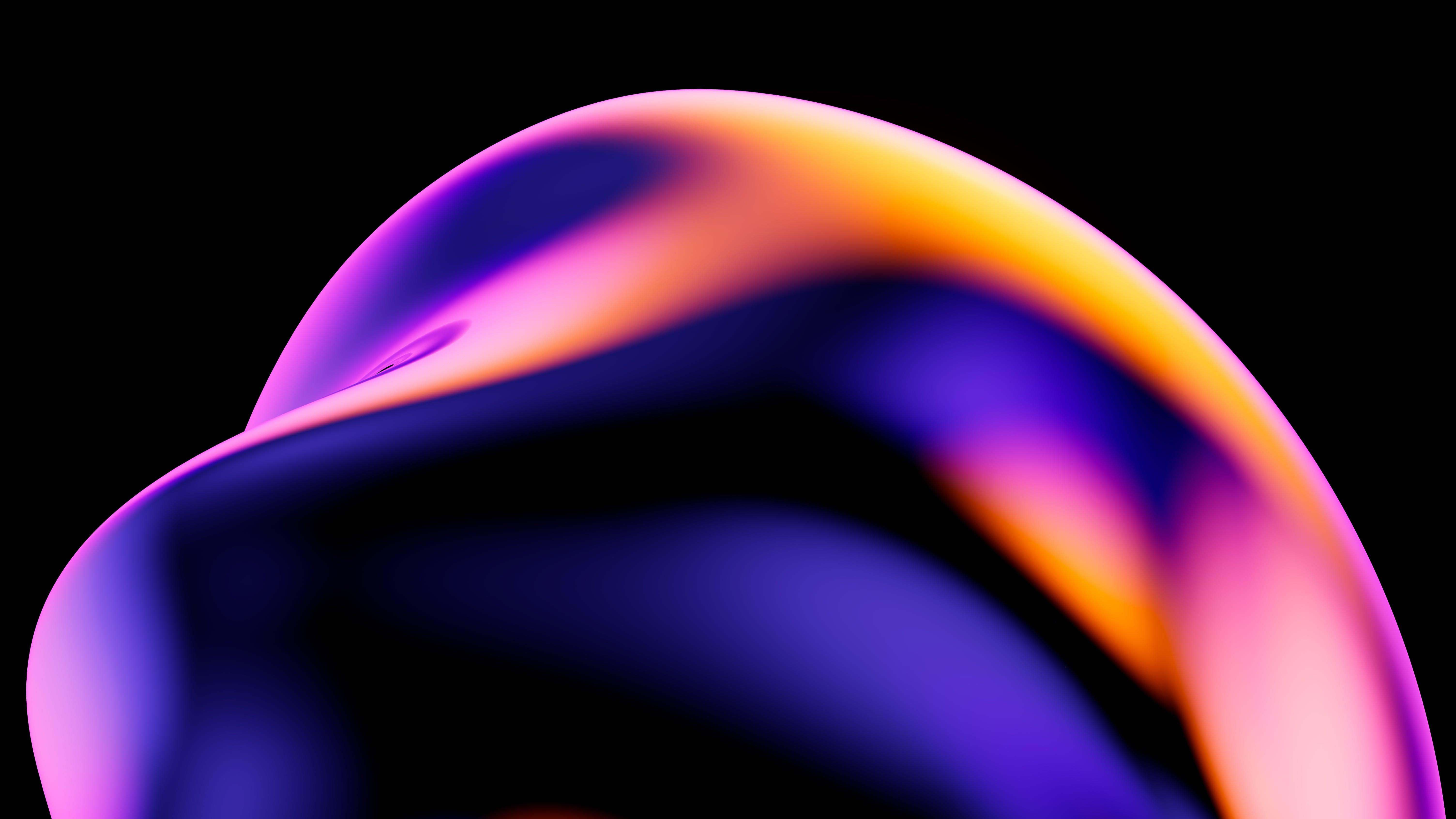 Abstract Glowing Purple Fluid Shape - 5K Background Abstract Glowing Purple Fluid Shape - 3D Digital Art 5K Wallpaper (6016x3384)