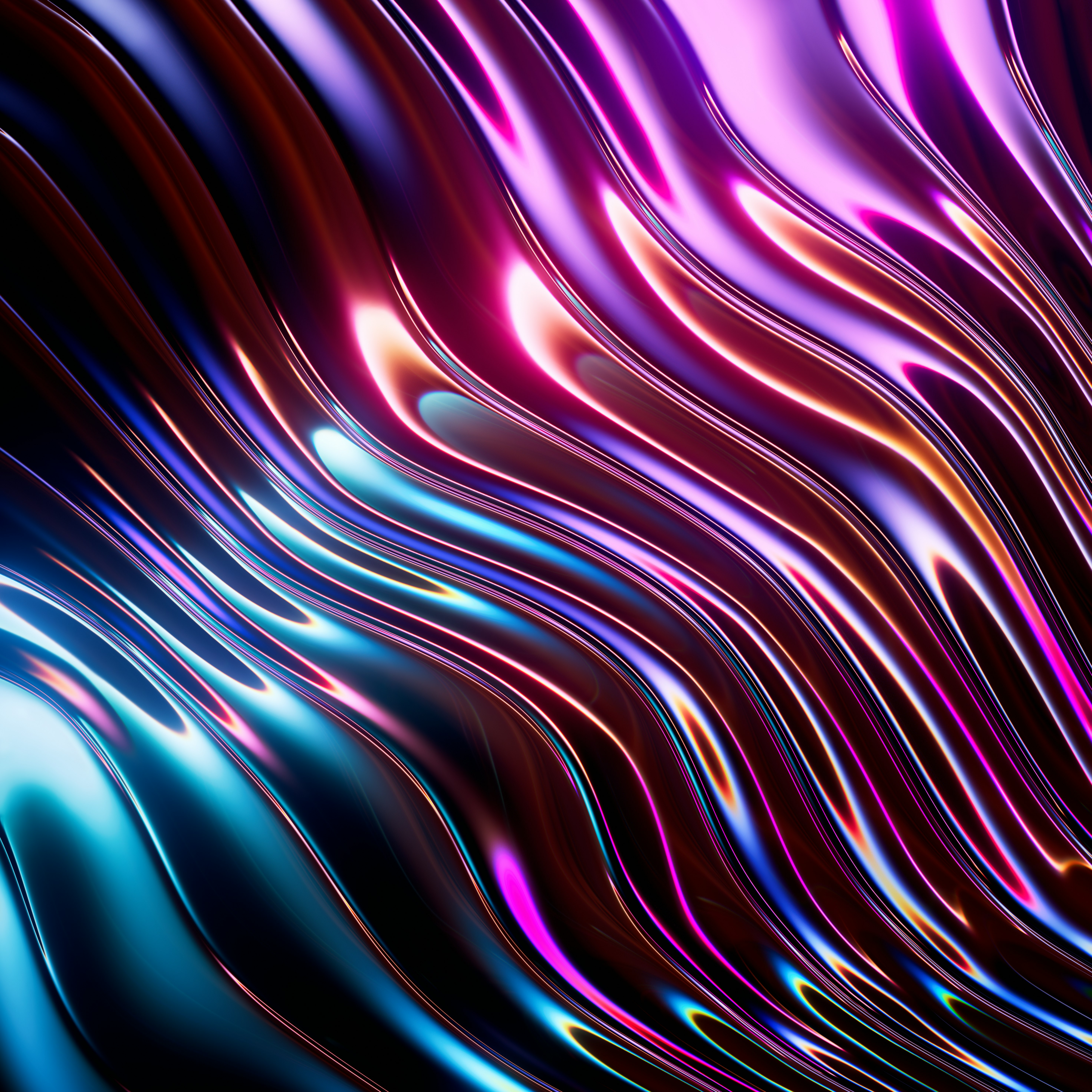 Abstract, Iridescent, Digital Art, Graphic Design Wallpaper in 5K resolution (5888x5888) Abstract, Iridescent, Digital Art, Graphic Design 5K Wallpaper Background (5888x5888)