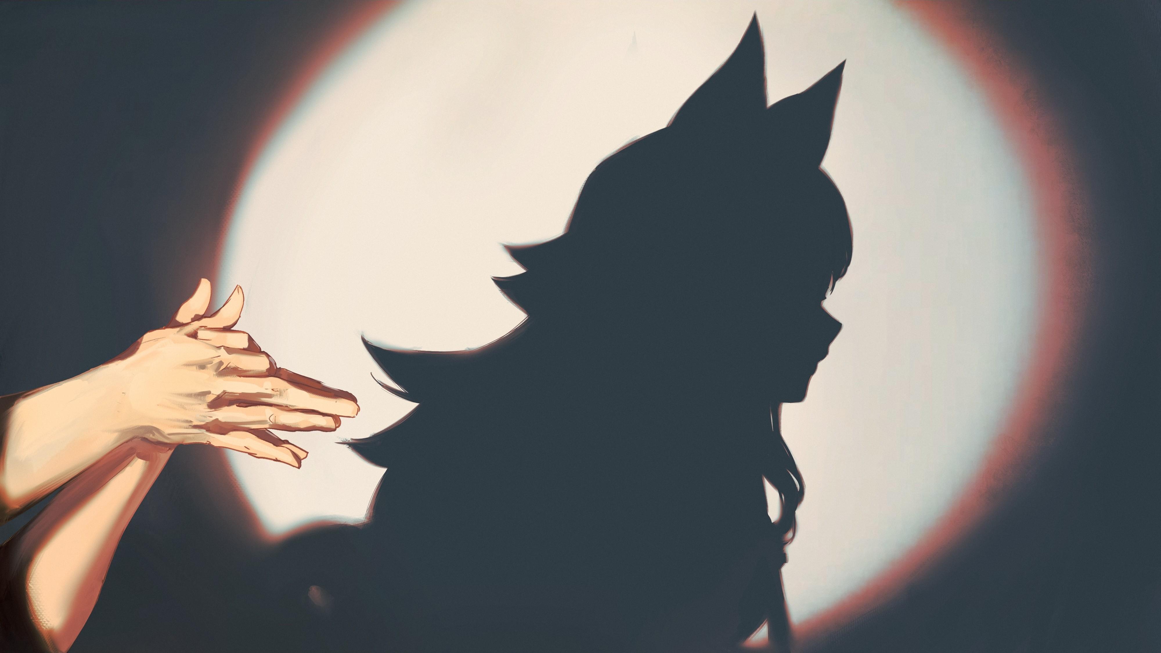 Ahri Shadow Puppet Illustration - 4K Background Ahri Shadow Puppet Illustration - Digital Illustration 4K Wallpaper (4000x2250)
