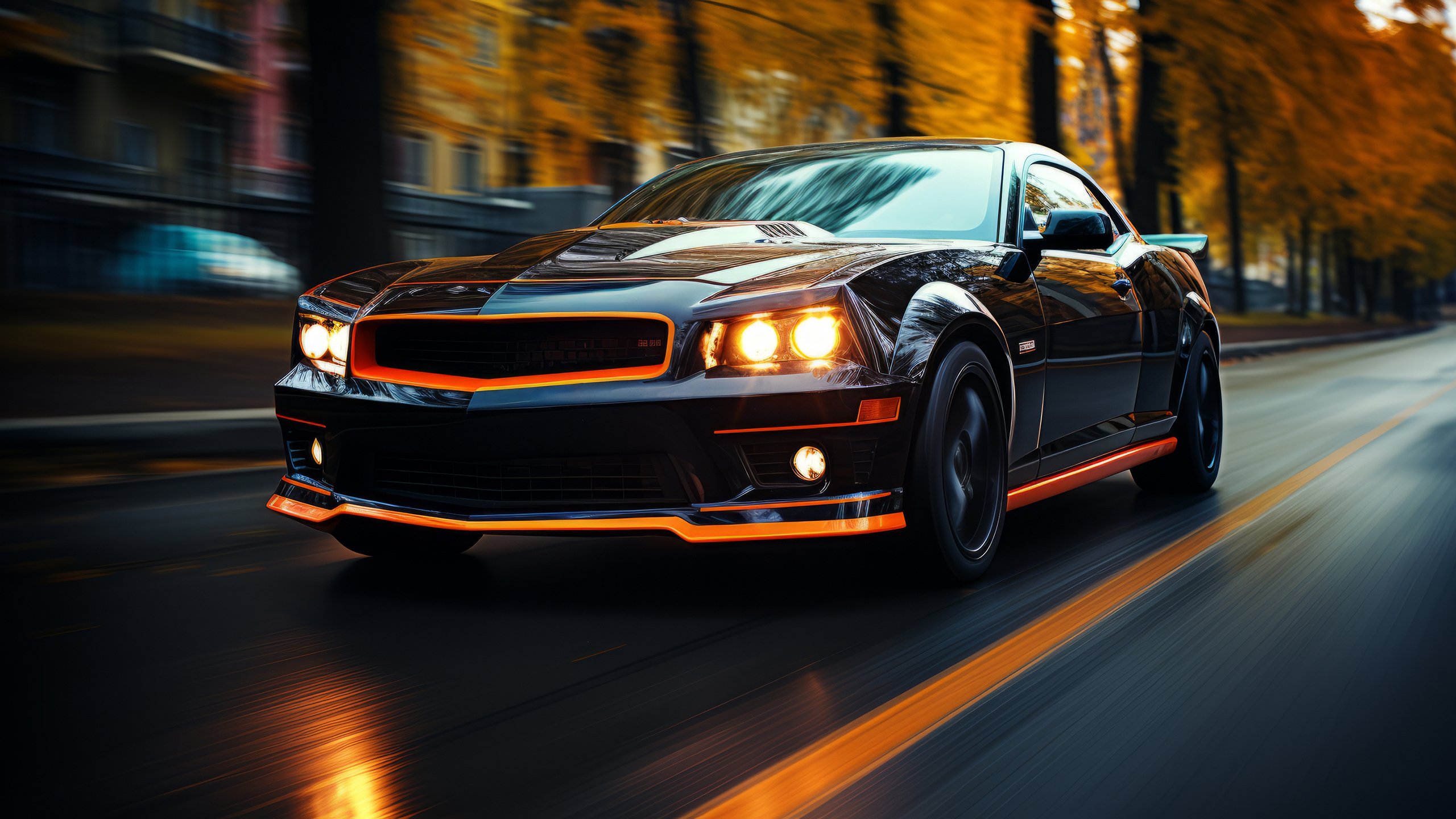 Ai Art, Car, Sports Car, Driving, Fall 2K Wallpaper A Stunning Ai Art, Car, Sports Car, Driving, Fall 2K Desktop and Mobile Wallpaper Background (2560x1440)