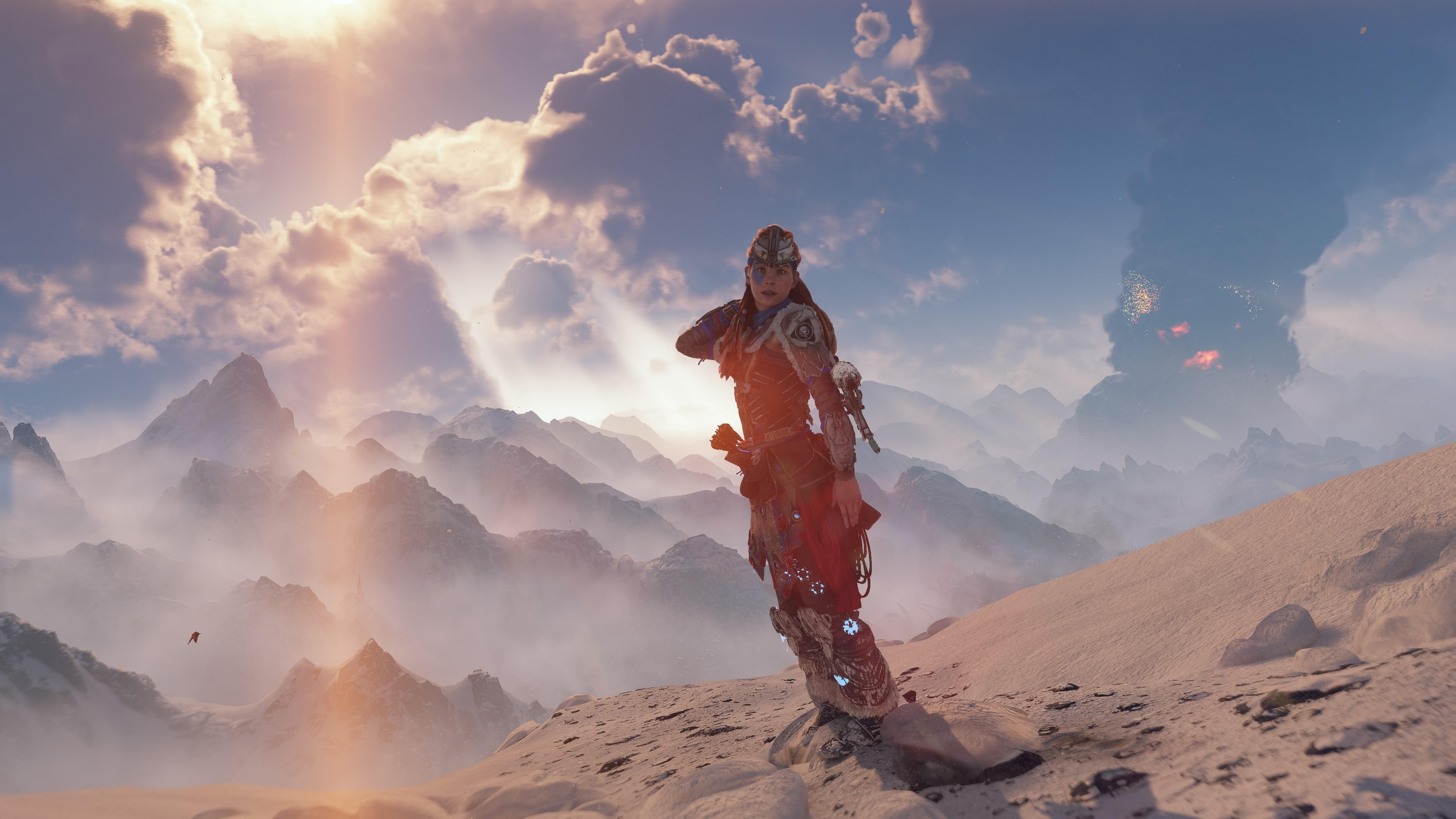 Aloy In The Frozen Wilds - 4K Background Aloy In The Frozen Wilds - Cinematic Game Screenshot 4K Wallpaper (3840x2160)