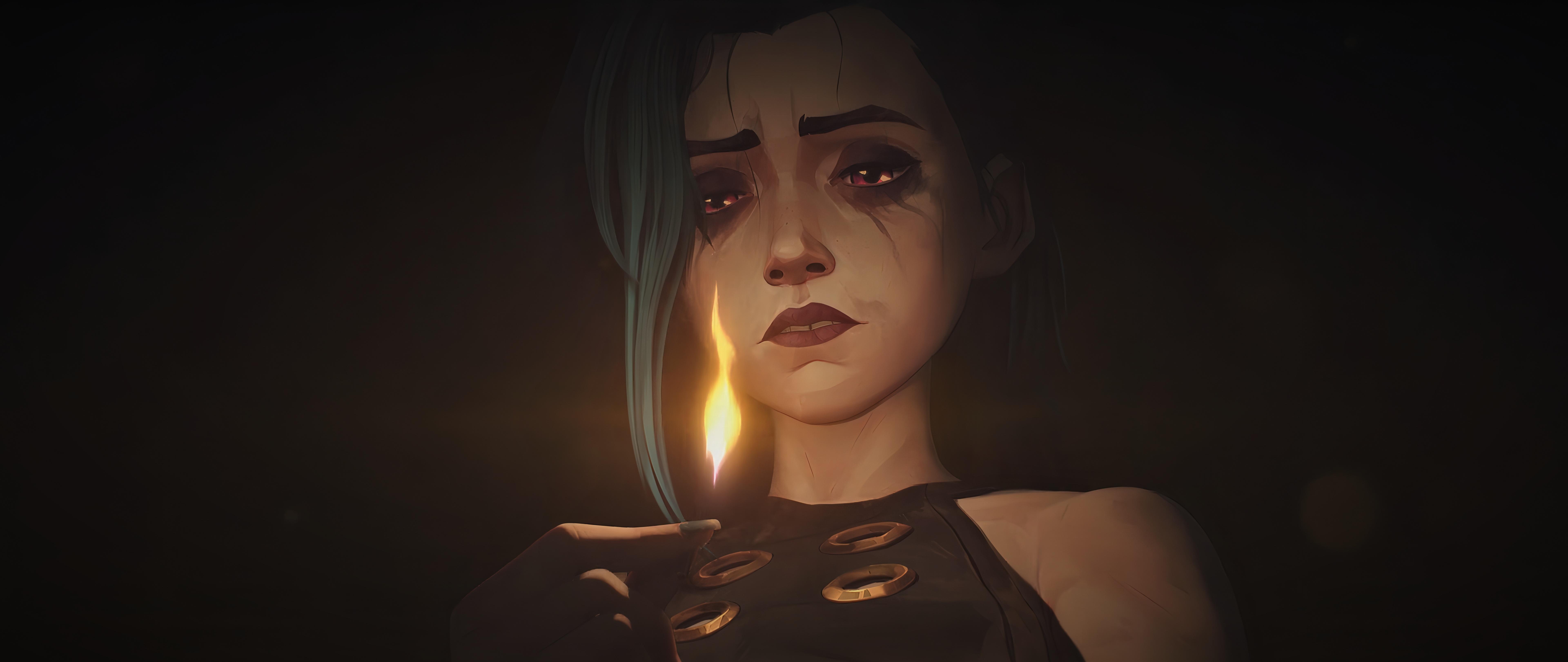 Arcane, Jinx, Character, Animation Wallpaper in 5K resolution (7680x3244) Arcane, Jinx, Character, Animation 5K Wallpaper Background (7680x3244)