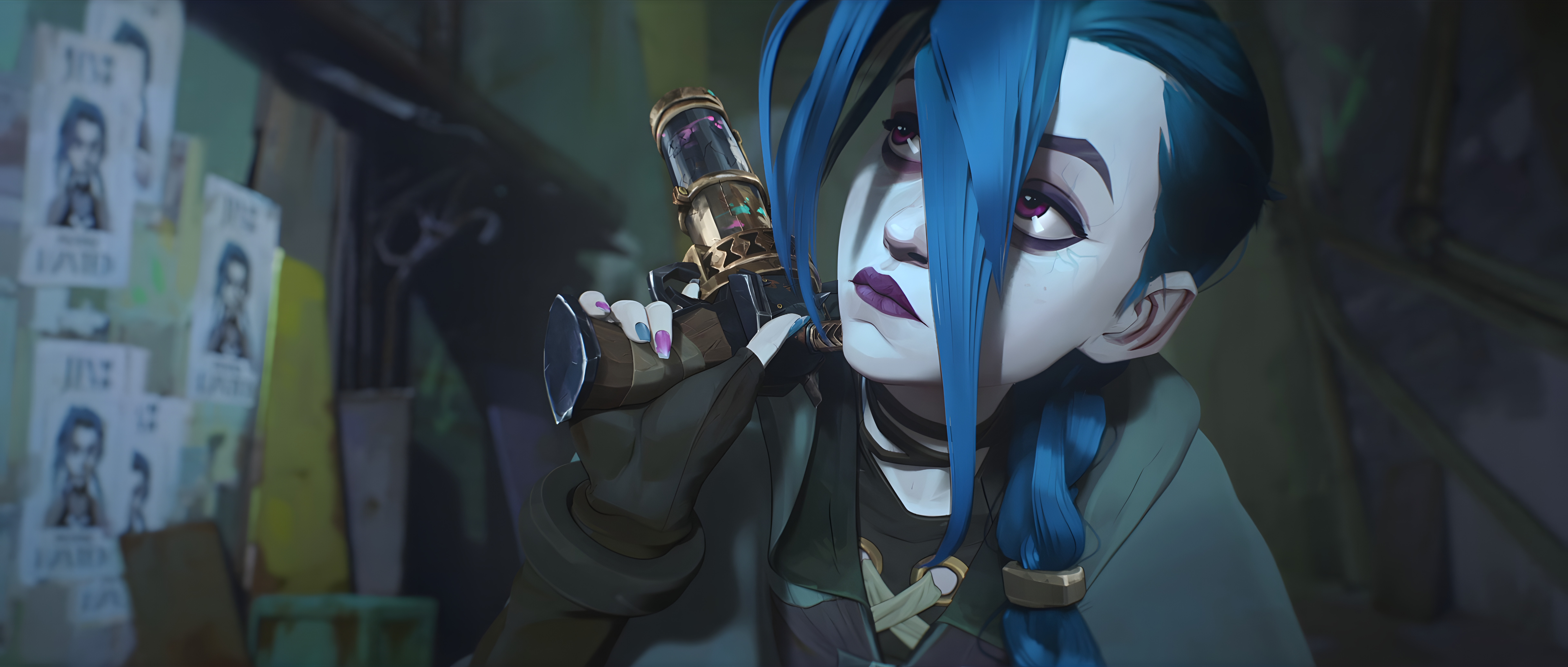 Arcane, Jinx, Netflix, League Of Legends Wallpaper in 5K resolution (7680x3267) Arcane, Jinx, Netflix, League Of Legends 5K Wallpaper Background (7680x3267)