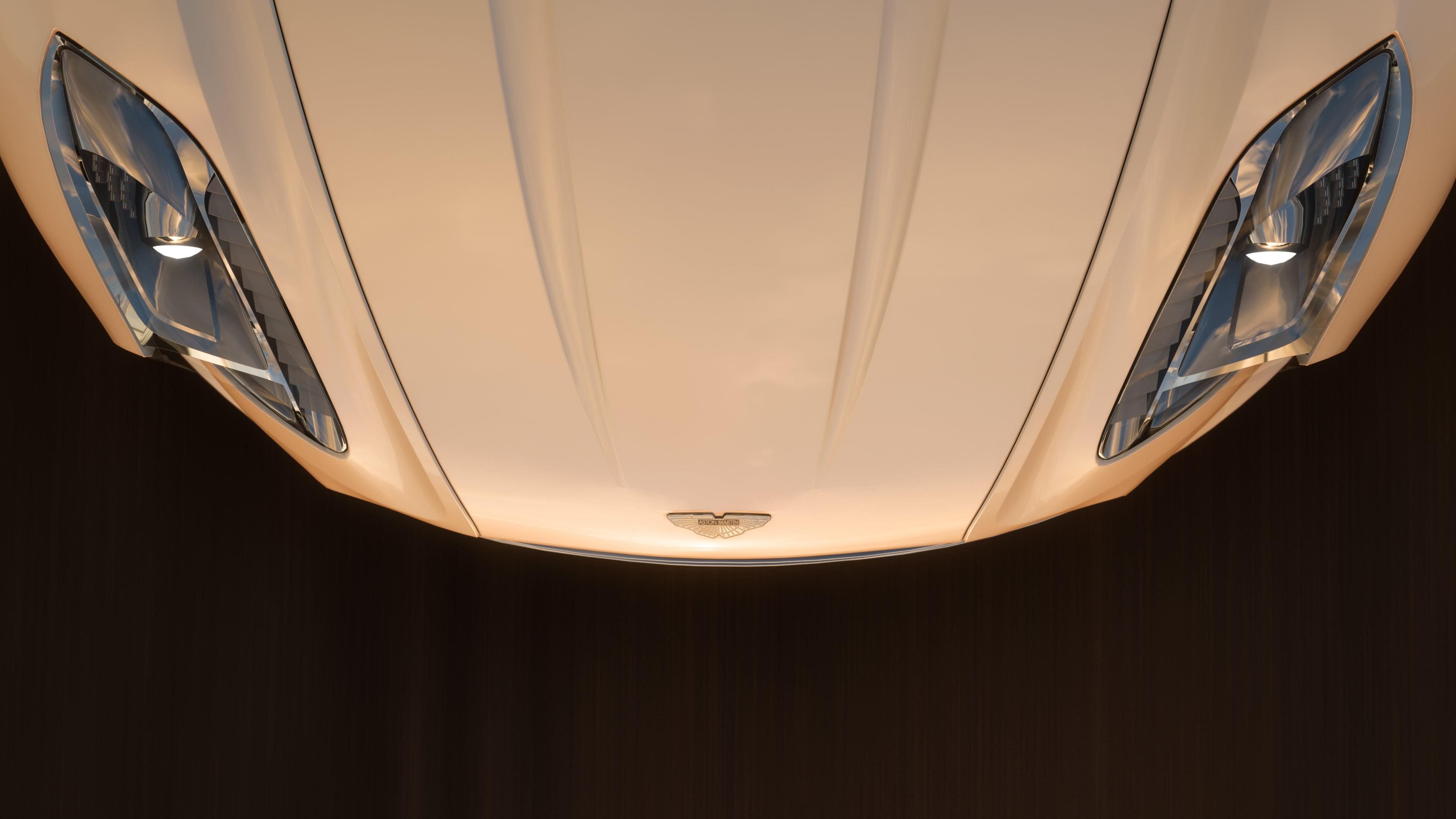 Aston Martin Sports Car Hood - 4K Background Aston Martin Sports Car Hood - Automotive Photography 4K Wallpaper (3840x2160)