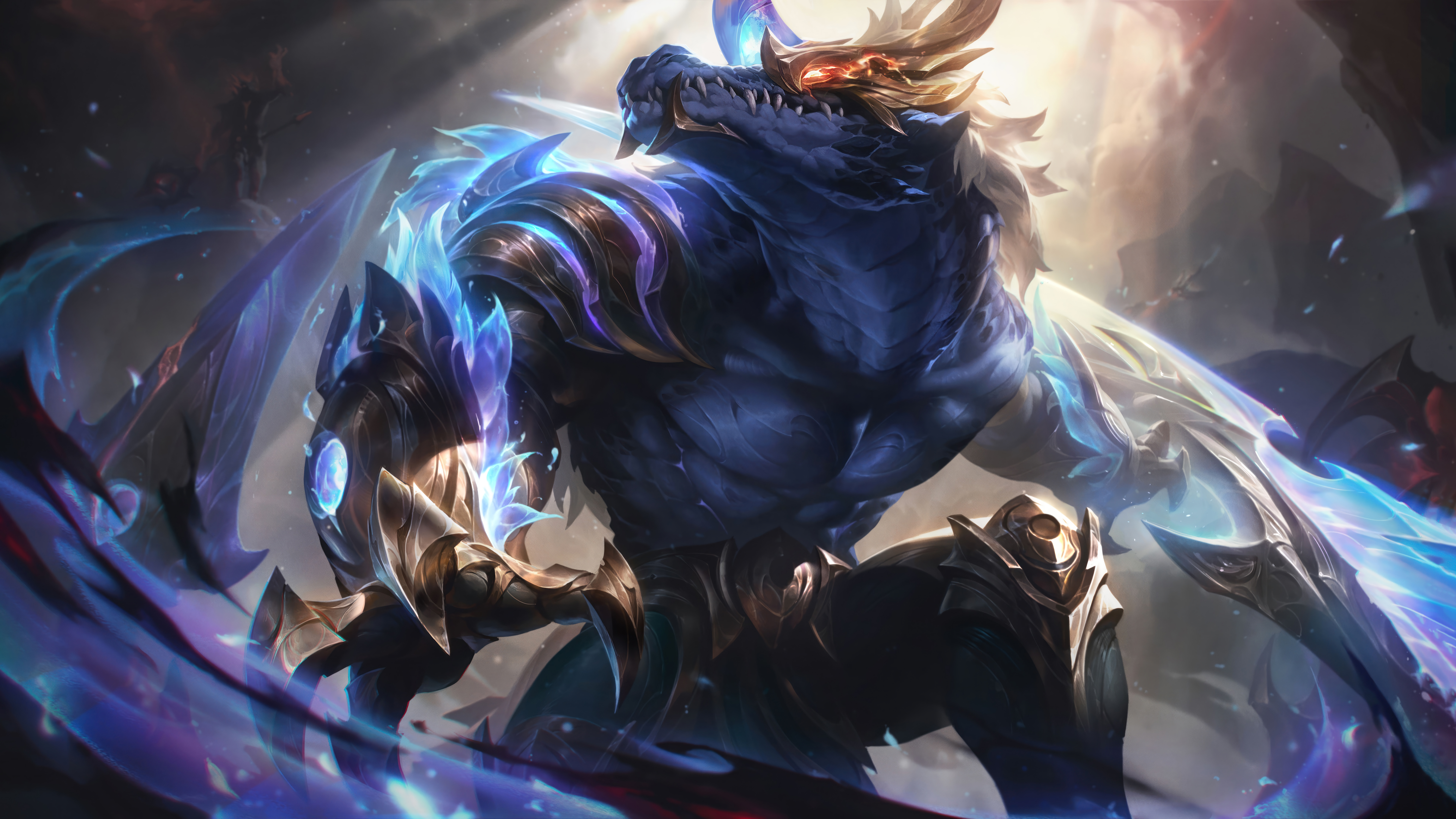 Aurelion Sol, Dragon, League of Legends 8K Wallpaper Aurelion Sol, Dragon, League of Legends 8K Wallpaper Background