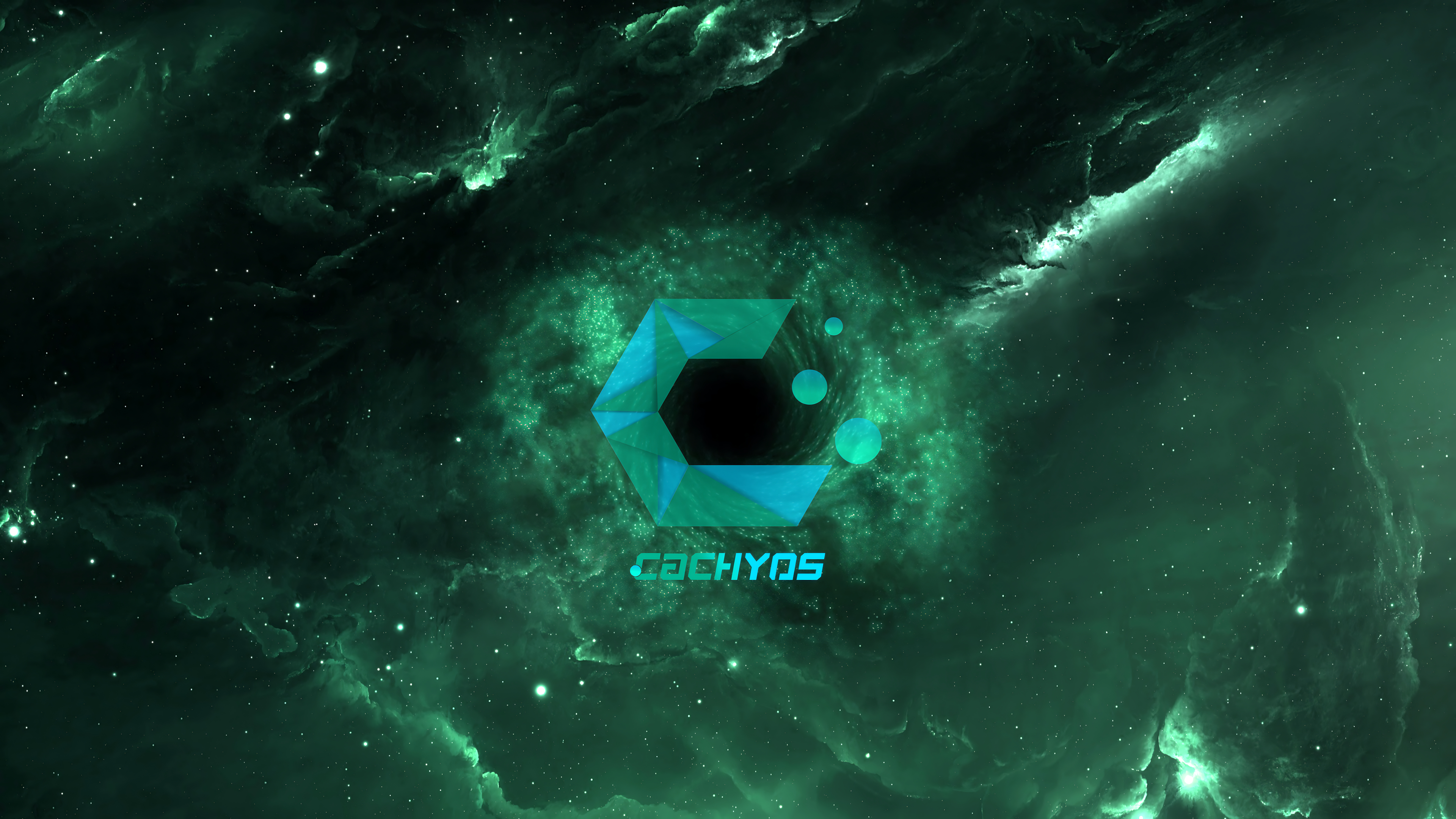 CachyOS Green Nebula Cosmic Wallpaper - 4K Background CachyOS Green Nebula Cosmic Wallpaper - Digital Space Art 4K Wallpaper (3840x2160)