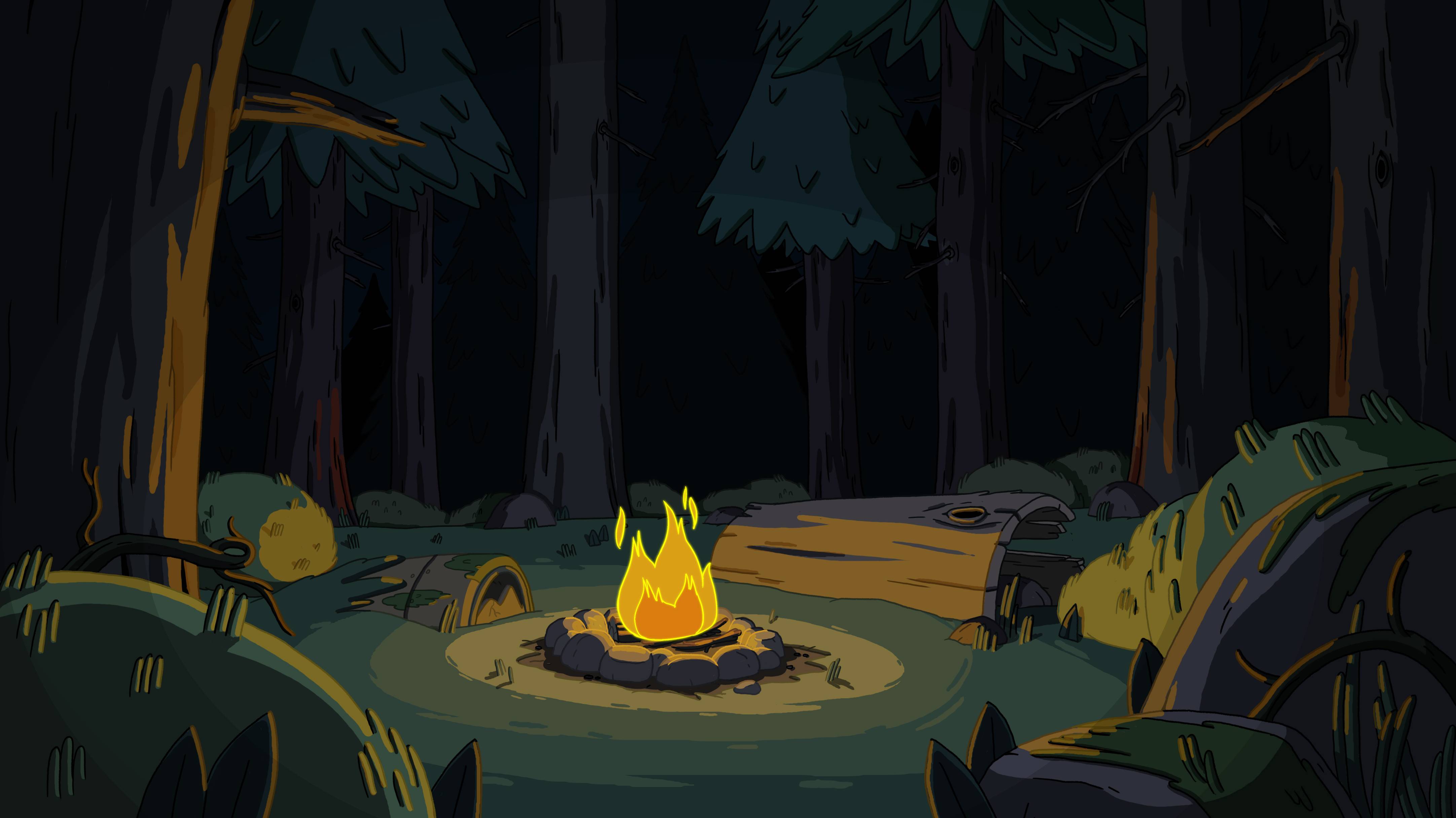 Campfire, Forest, Night, Nature Wallpaper in 4K resolution (4328x2432) Campfire, Forest, Night, Nature 4K Wallpaper Background (4328x2432)