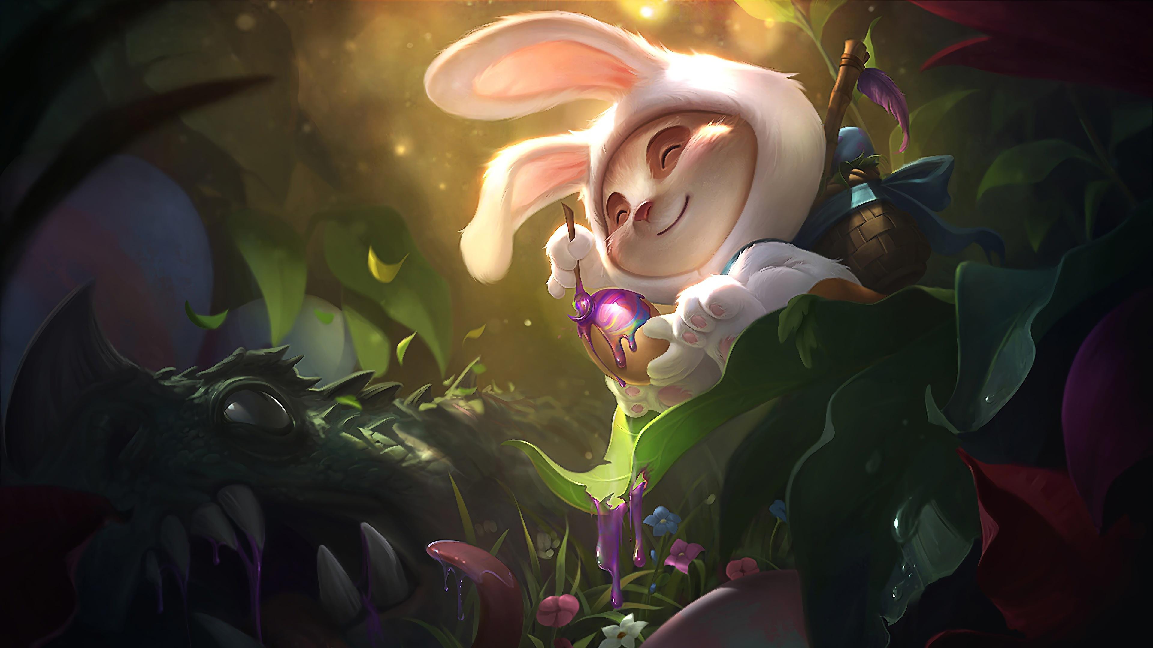 Easter, Rabbit, Dragon, Game Art Wallpaper in 4K resolution (3840x2160) Easter, Rabbit, Dragon, Game Art 4K Wallpaper Background (3840x2160)