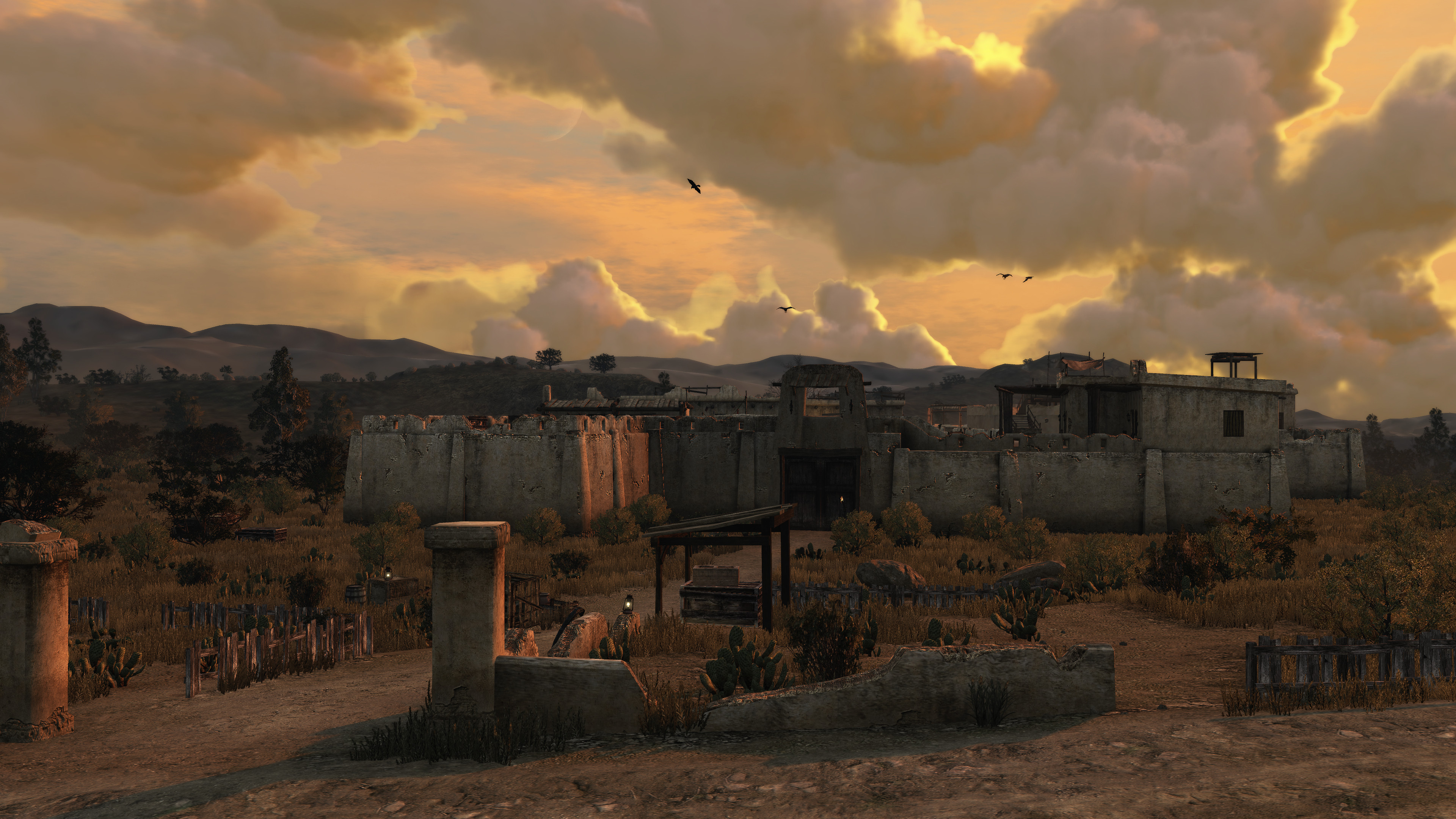 Fort Mercer In Red Dead Redemption - 4K Background Fort Mercer In Red Dead Redemption - Game Environment Art 4K Wallpaper (3840x2160)