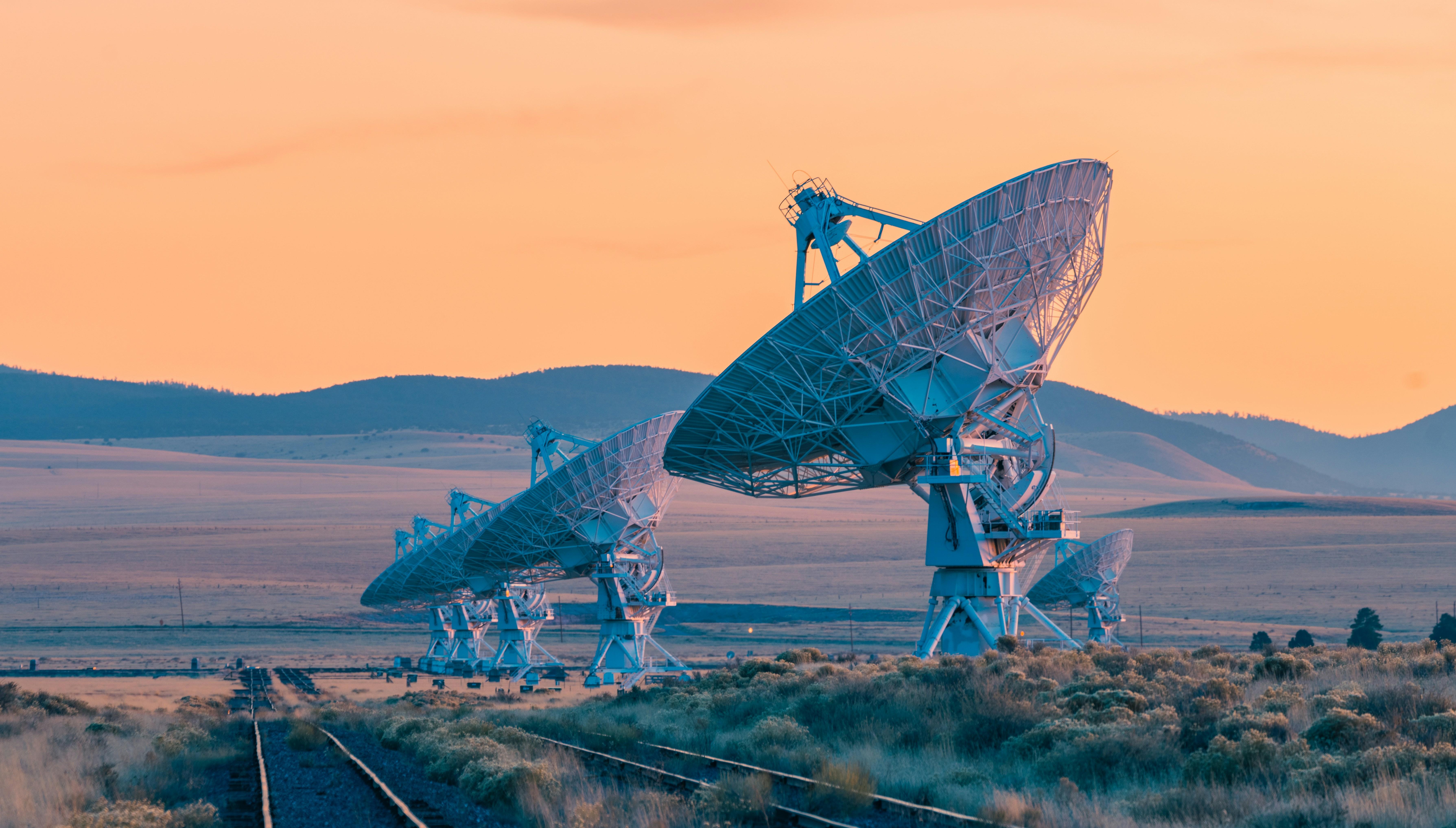Very Large Array At Sunset - 5K Background Very Large Array At Sunset - Landscape Photography 5K Wallpaper (7156x4068)