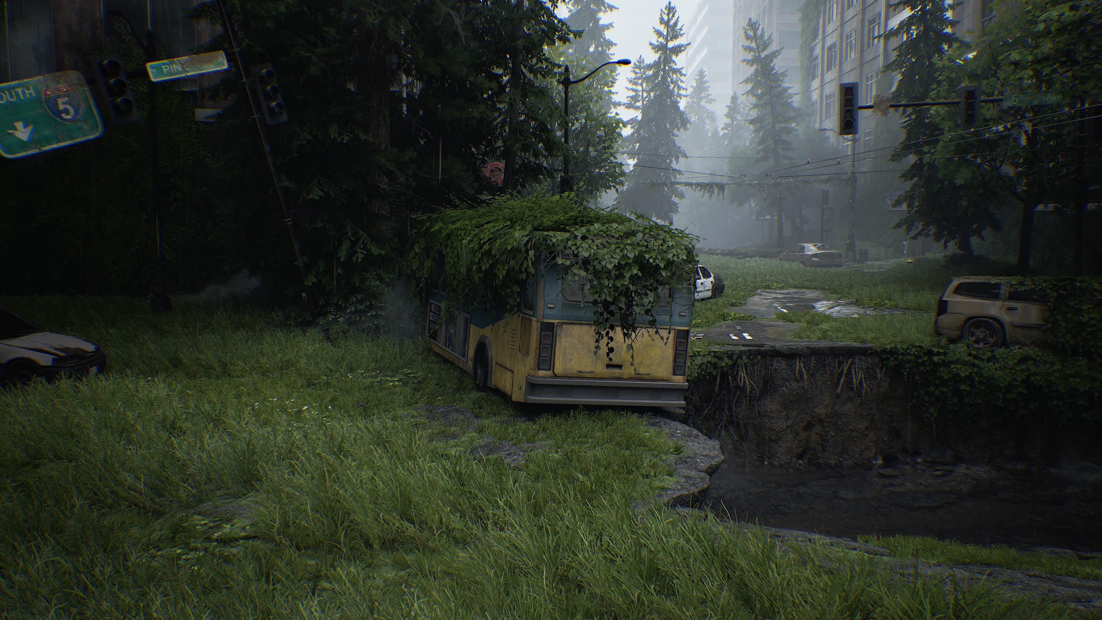 The Last Of Us Overgrown City - 4K Background The Last Of Us Overgrown City - Realistic Game Render 4K Wallpaper (3840x2160)