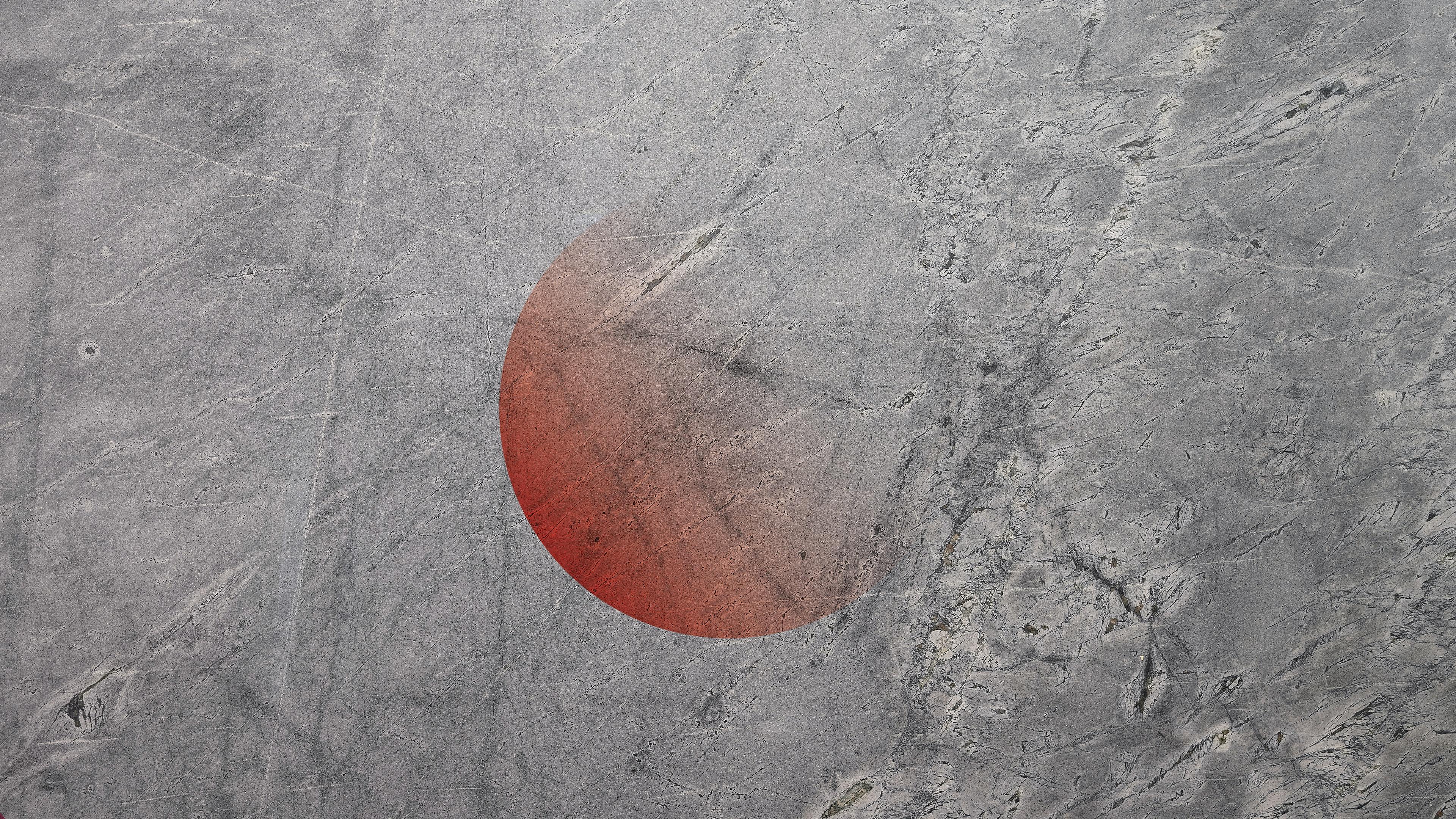 Marble Texture, Gray Stone, Red Circle, Stone Surface Wallpaper in 4K resolution (3840x2160) Marble Texture, Gray Stone, Red Circle, Stone Surface 4K Wallpaper Background (3840x2160)