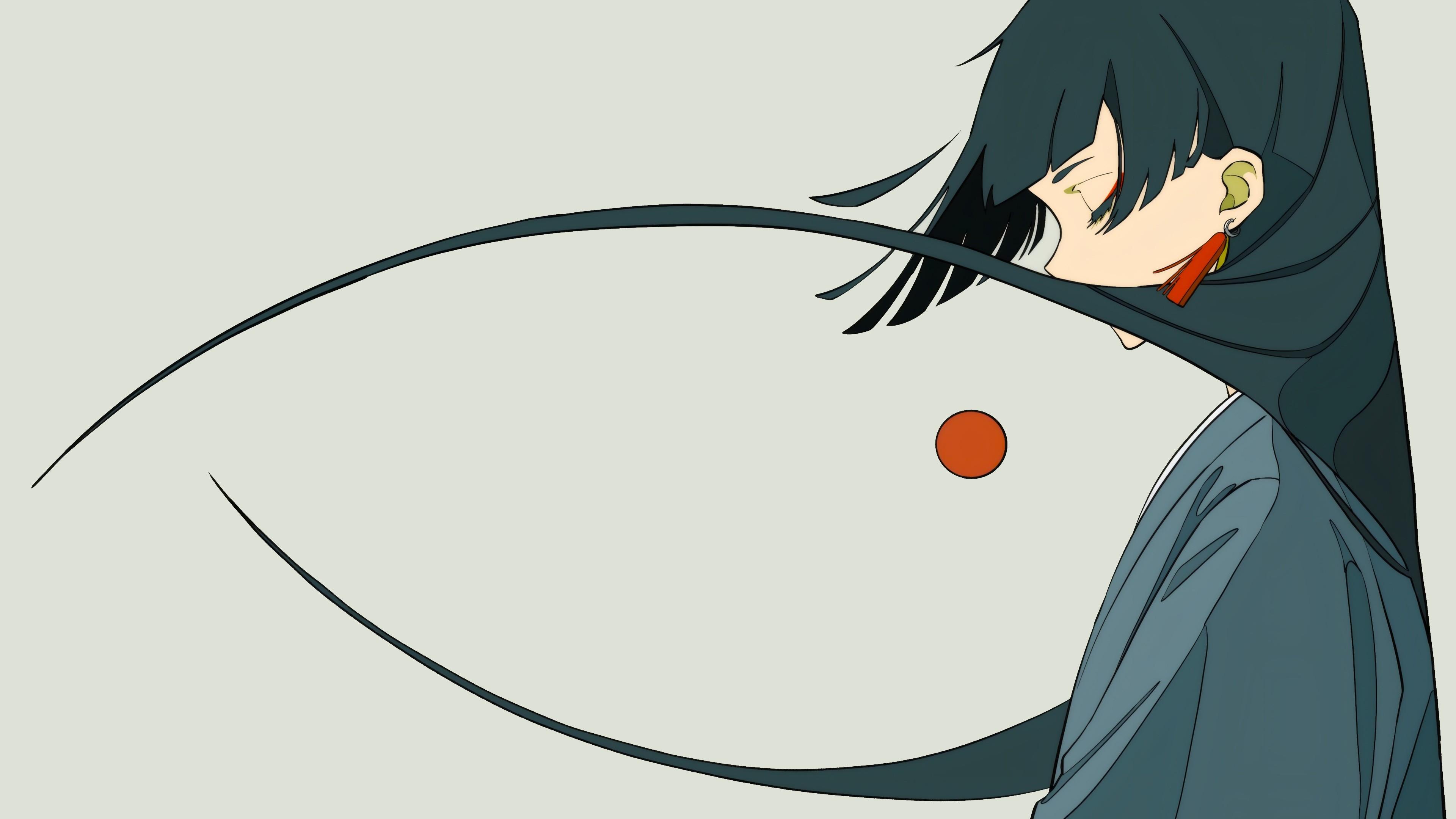 Minimalist Anime Eye Composition - 4K Background Minimalist Anime Eye Composition - Minimalist Anime Art 4K Wallpaper (3840x2160)