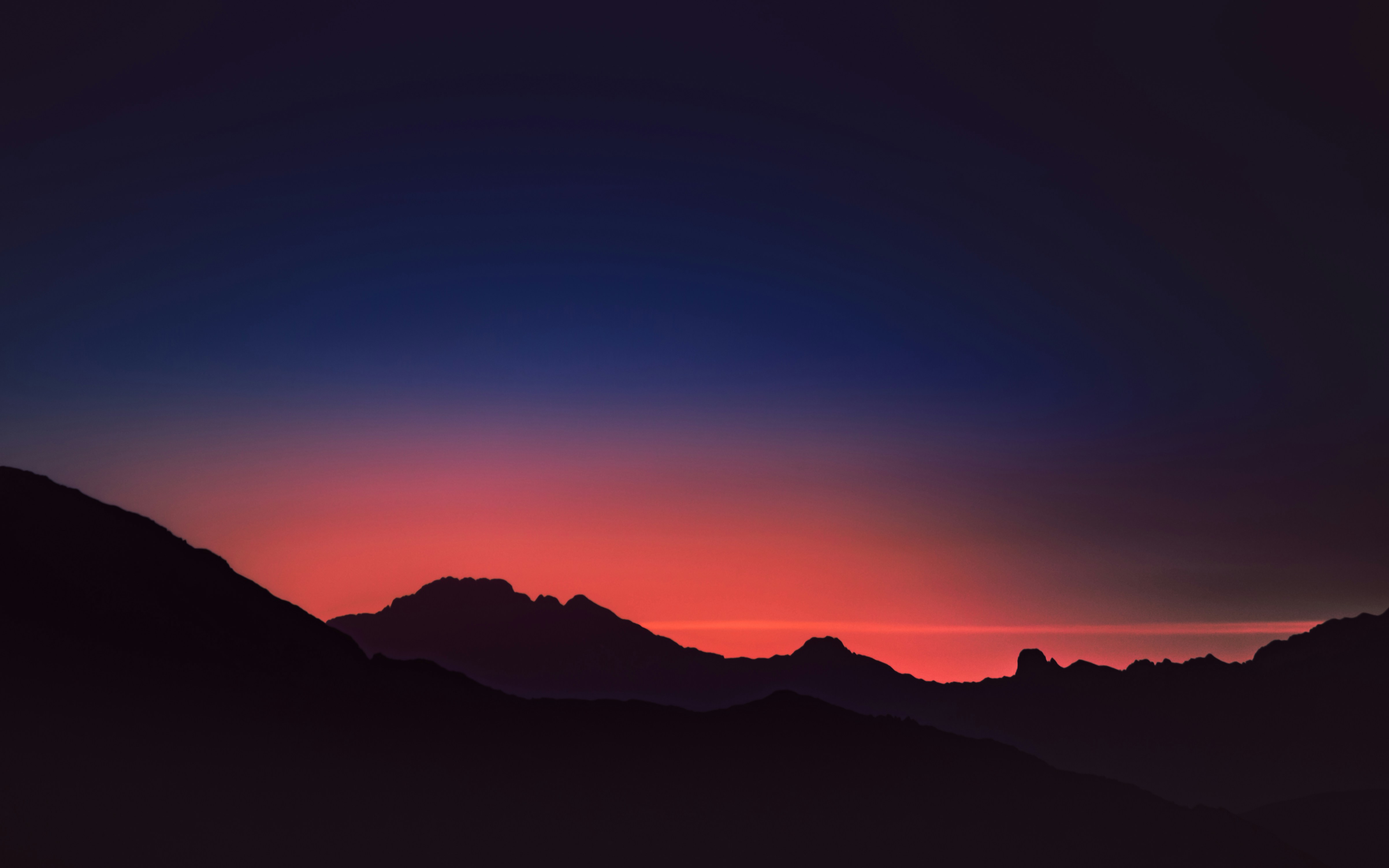 Mountain Silhouette, Sunset, Dark, Landscape Wallpaper in 4K resolution (4809x3006) Mountain Silhouette, Sunset, Dark, Landscape 4K Wallpaper Background (4809x3006)