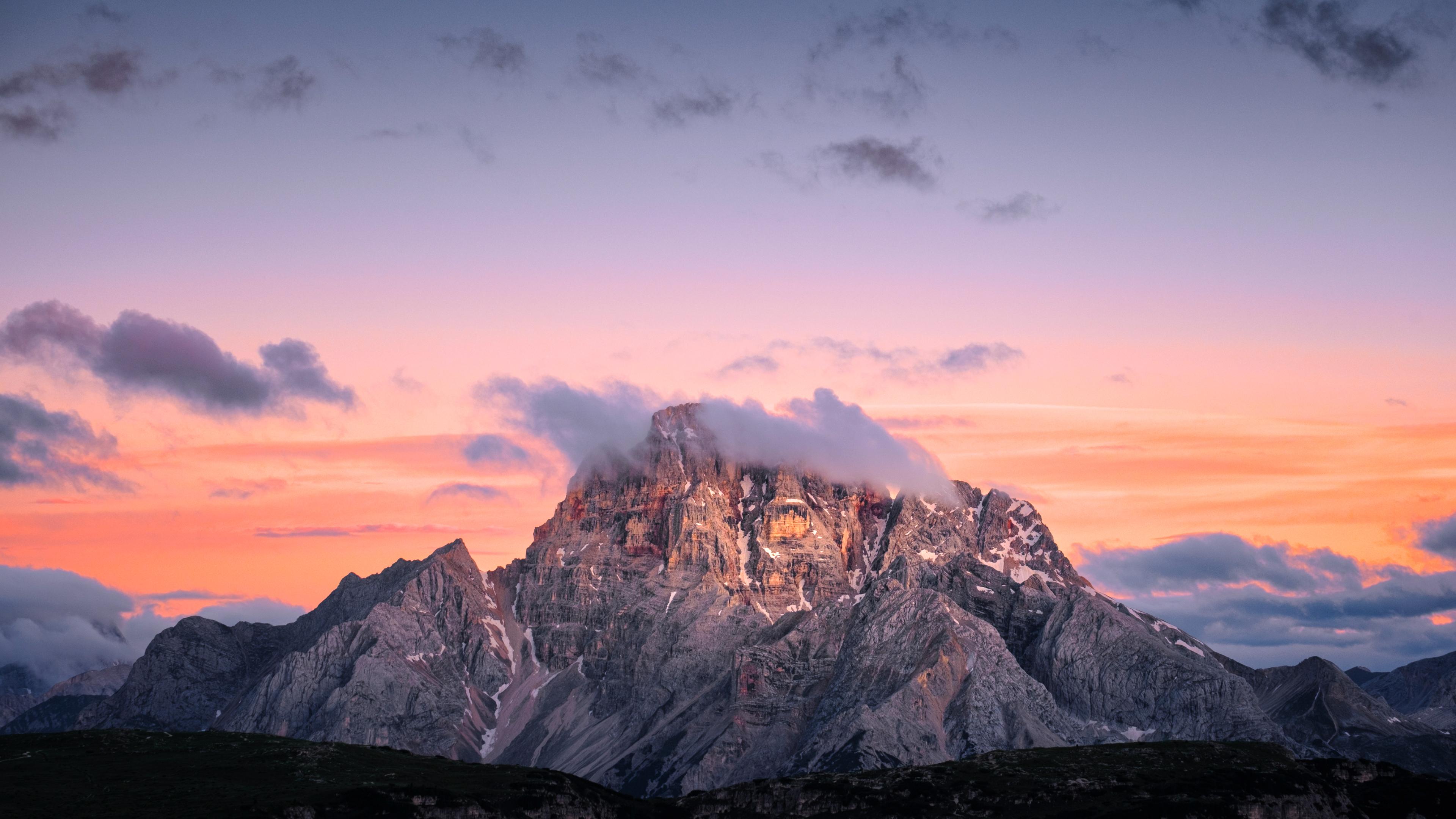 Mountainscape, Dolomites, Sunrise, Alpine Landscape Wallpaper in 4K resolution (3840x2160) Mountainscape, Dolomites, Sunrise, Alpine Landscape 4K Wallpaper Background (3840x2160)