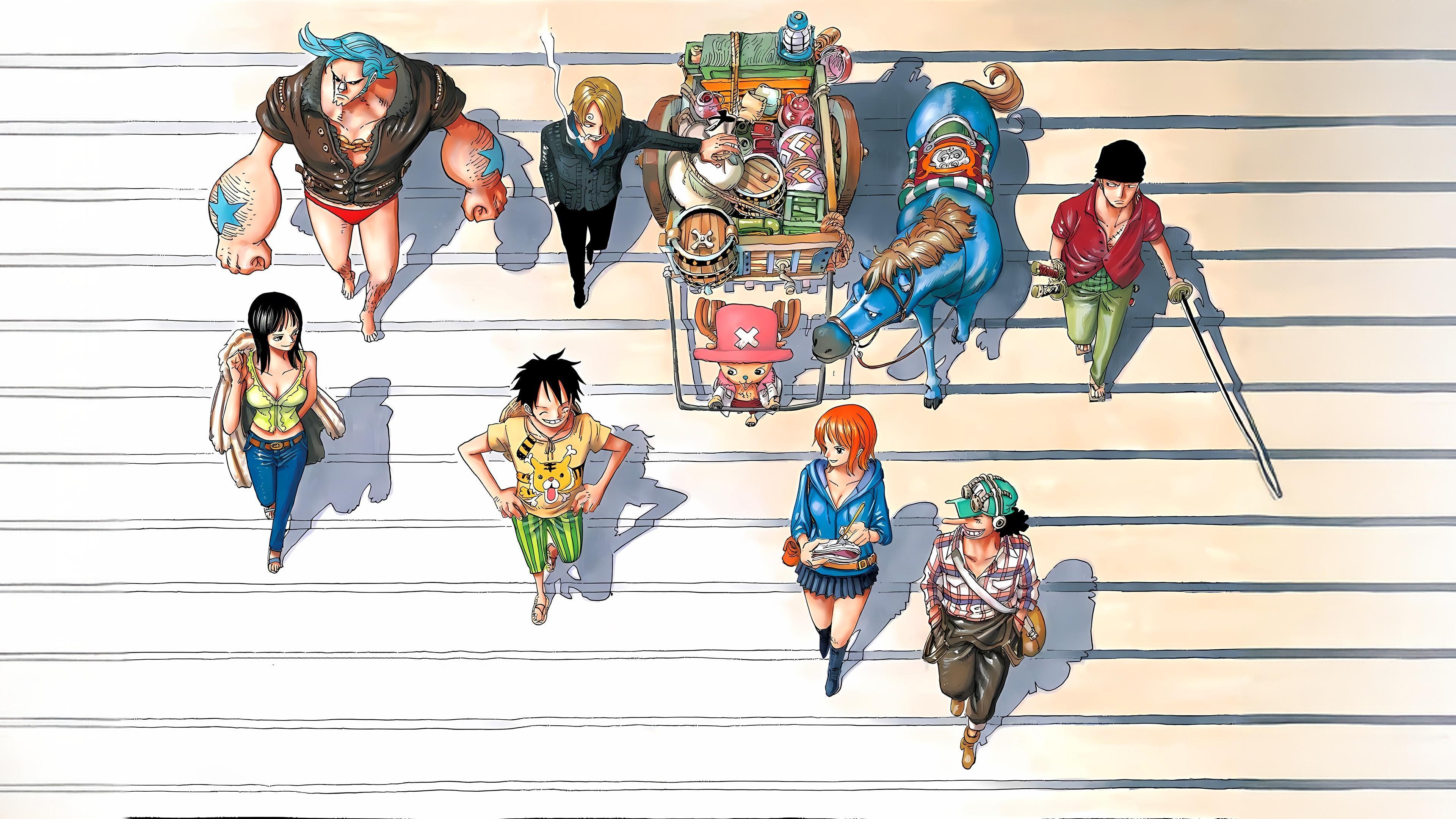 One Piece, Anime, Manga, Straw Hat Pirates Wallpaper in 4K resolution (3841x2160) One Piece, Anime, Manga, Straw Hat Pirates 4K Wallpaper Background (3841x2160)