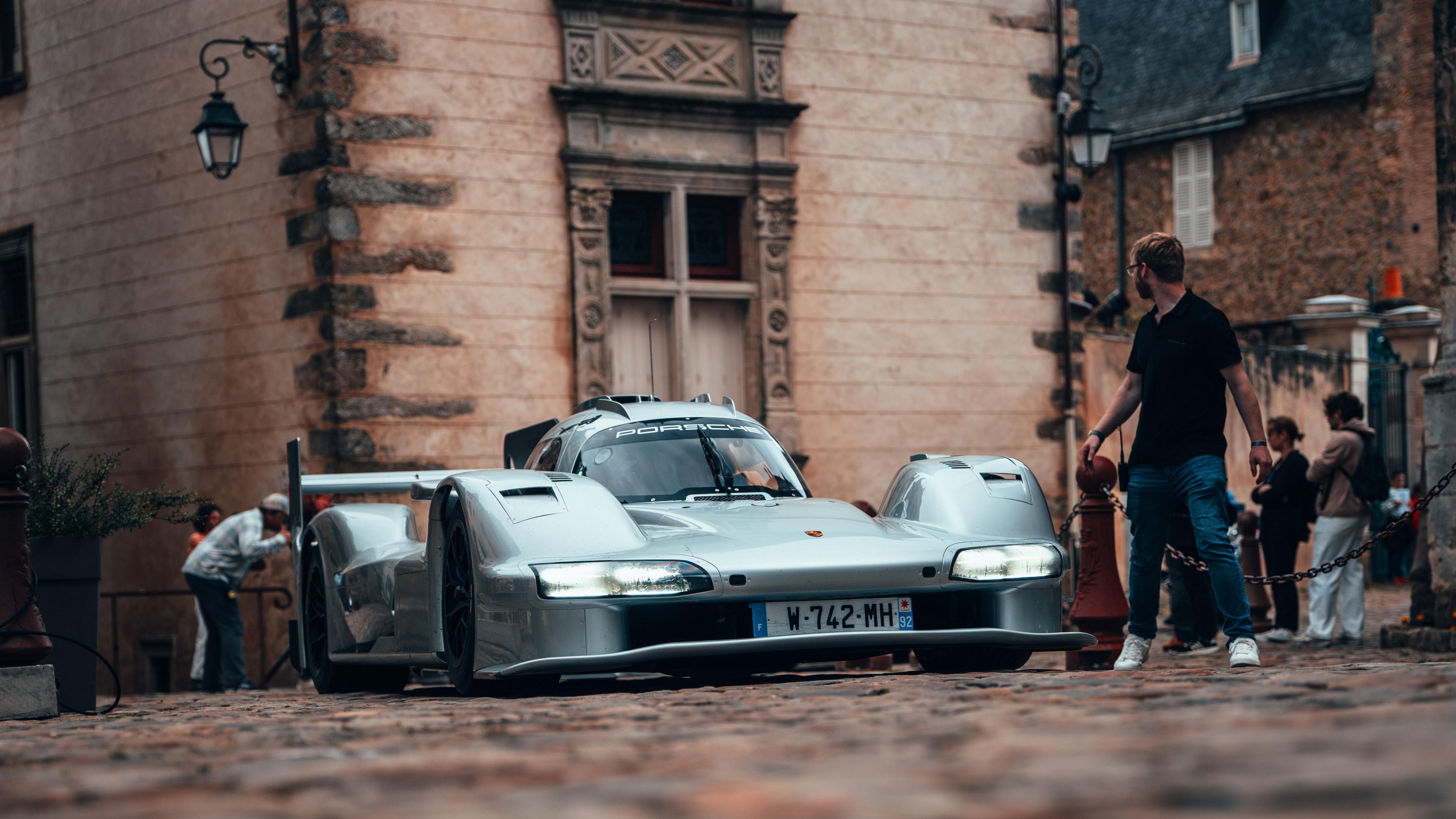Porsche Mission X On Cobblestone - 5K Background Porsche Mission X On Cobblestone - Automotive Photography 5K Wallpaper (5899x3319)