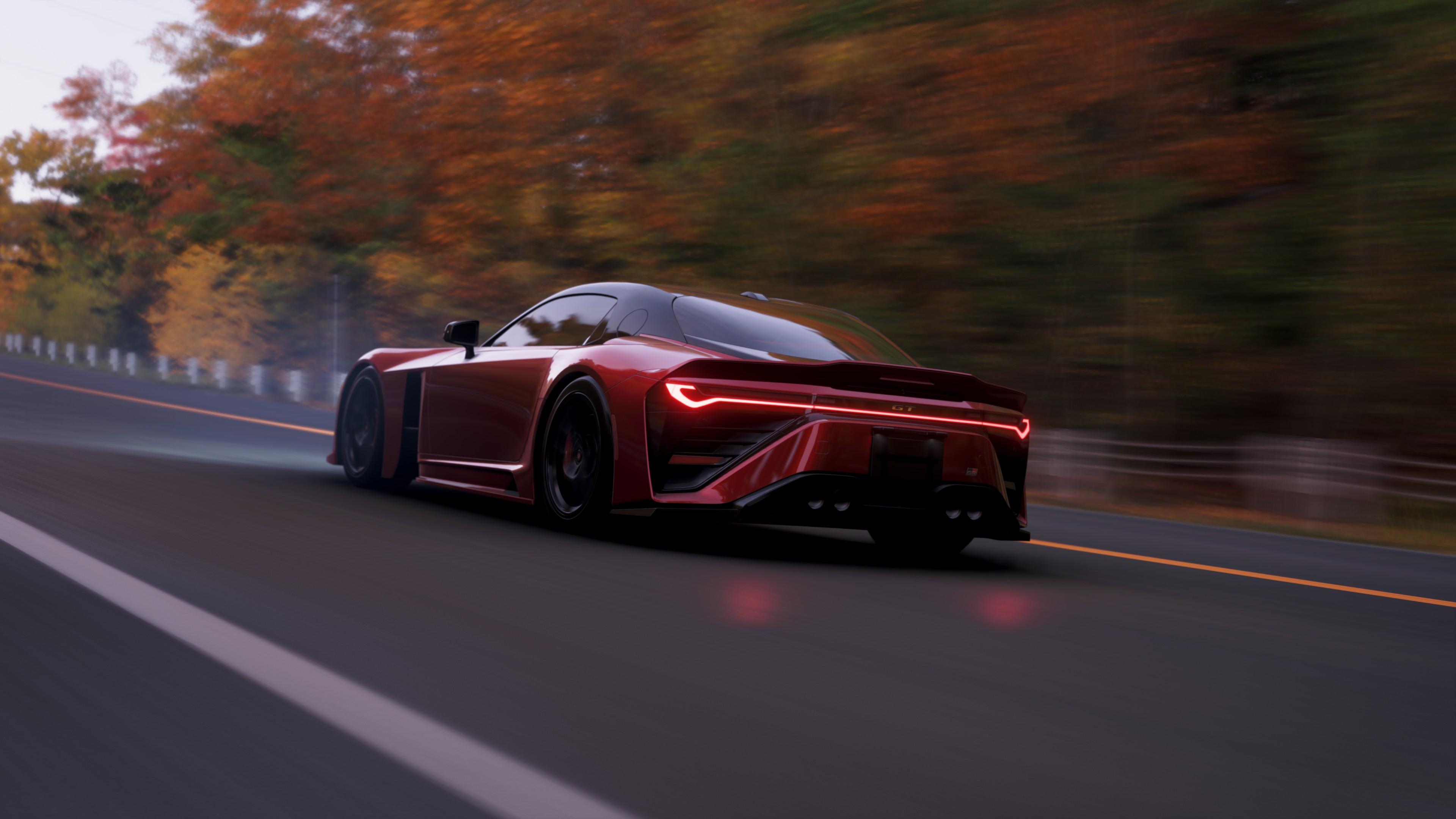 Red Toyota GR GT3 Concept - 4K Background Red Toyota GR GT3 Concept - Automotive Photography 4K Wallpaper (3840x2160)