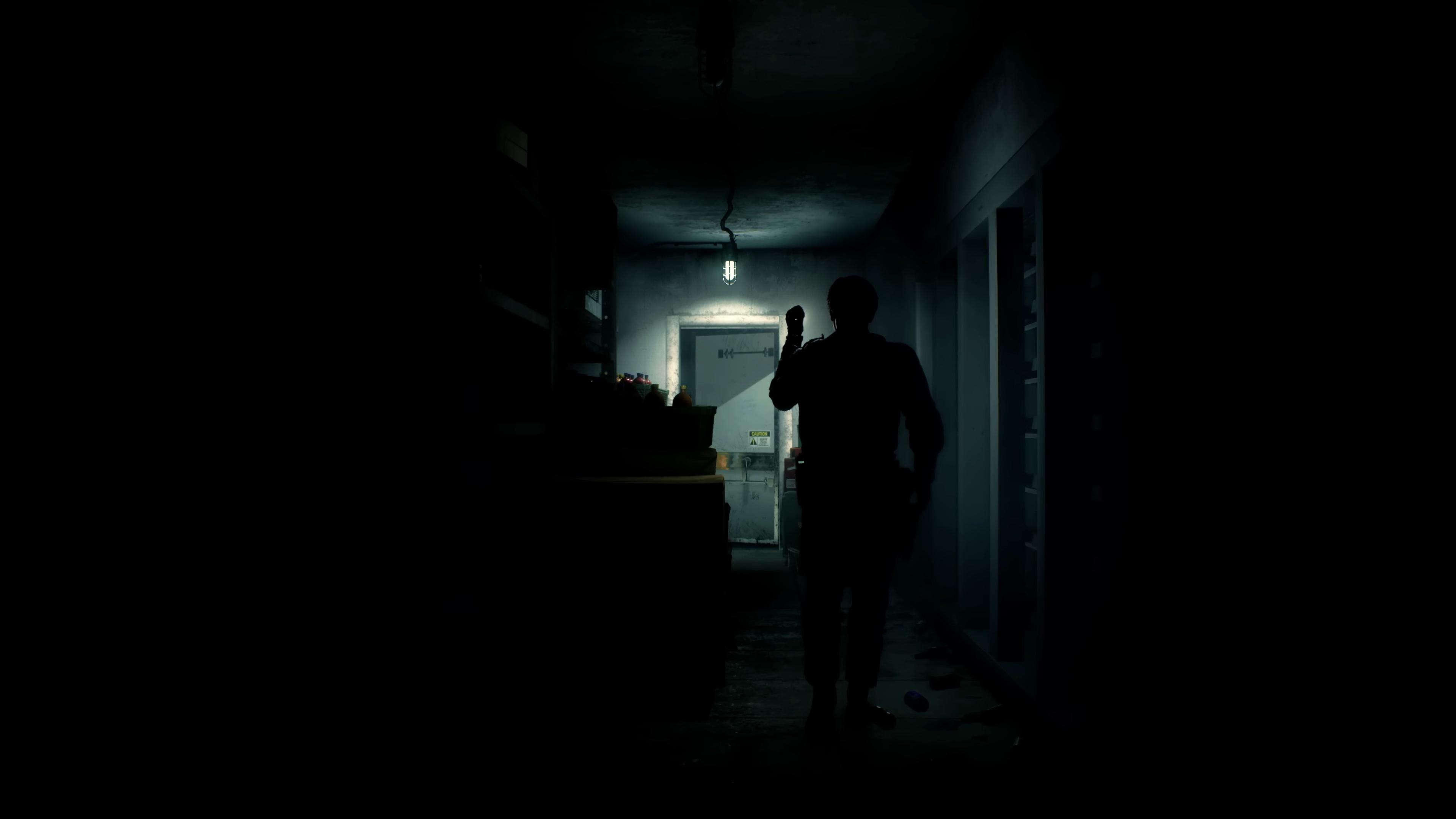 Resident Evil Dark Hallway - 4K Background Resident Evil Dark Hallway - Video Game Screenshot 4K Wallpaper (3840x2160)