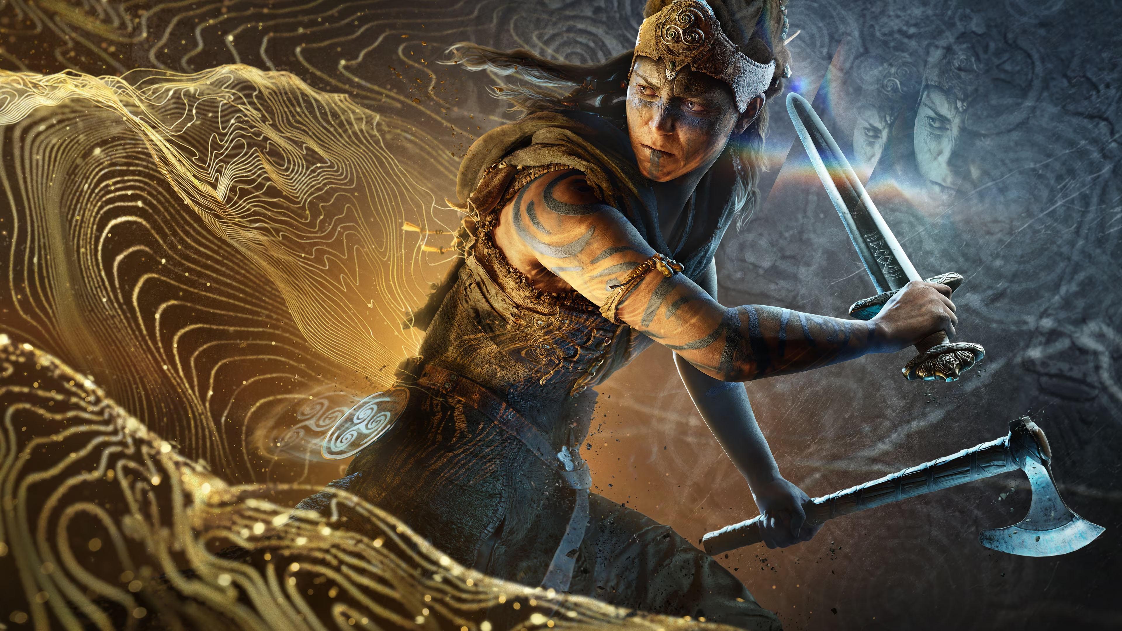 Senua From Hellblade Two - 4K Background Senua From Hellblade Two - Video Game Art 4K Wallpaper (3840x2160)