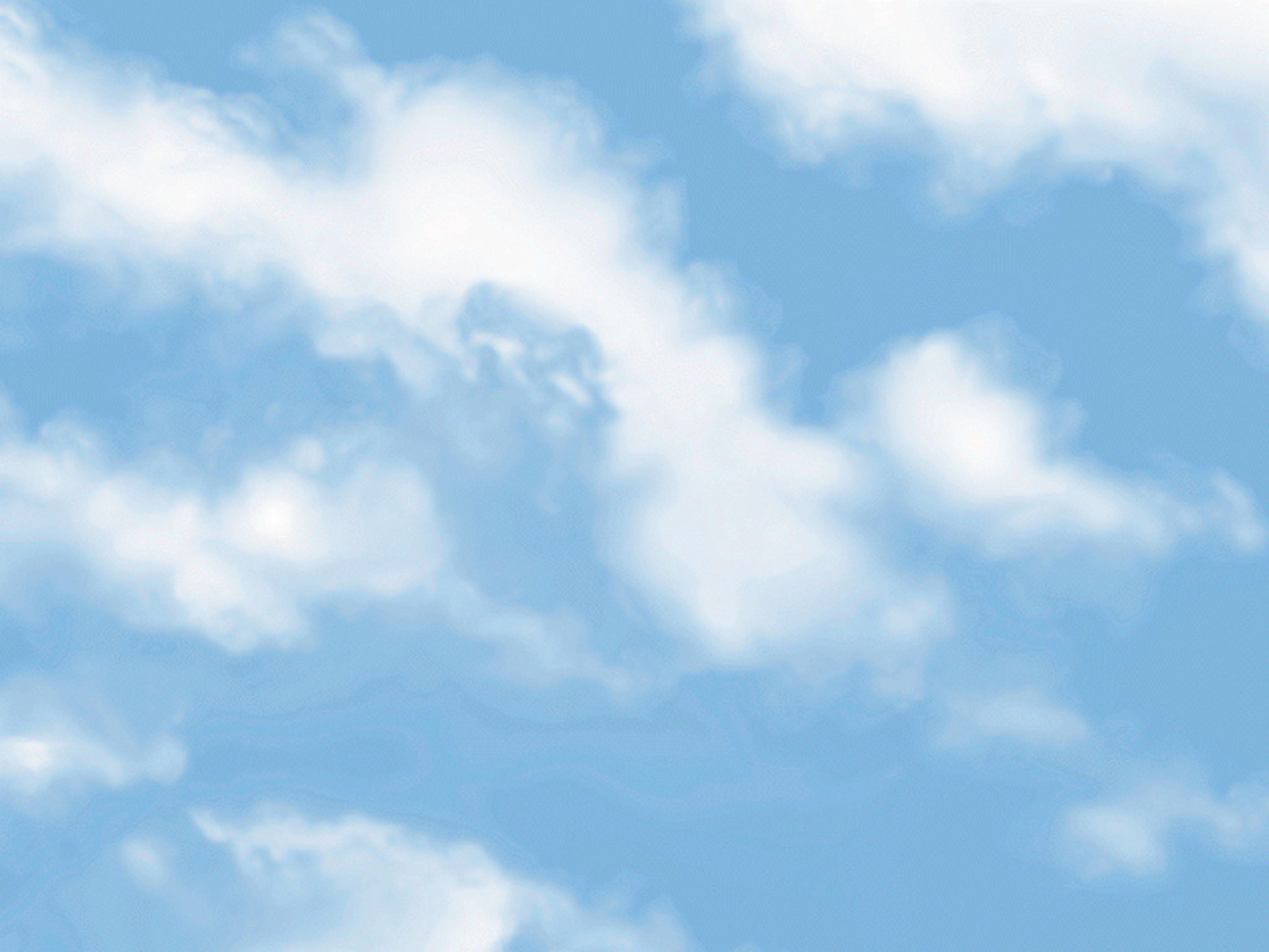 Soft Blue Sky With Clouds - 4K Background Soft Blue Sky With Clouds - Digital Art 4K Wallpaper (4096x3072)