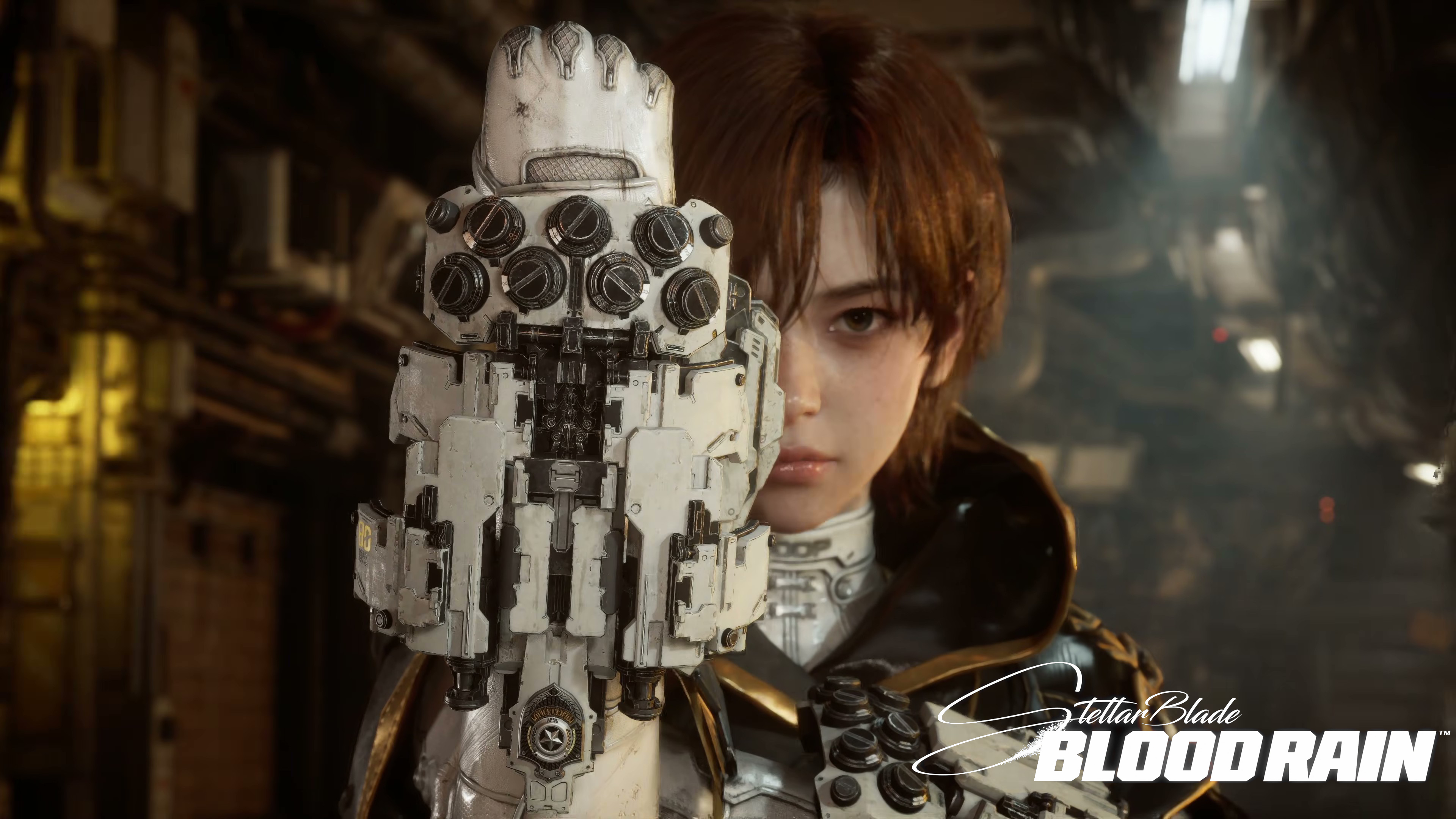 Stellar Blade Character With Gauntlet - 4K Background Stellar Blade Character With Gauntlet - Video Game Render 4K Wallpaper (3840x2160)