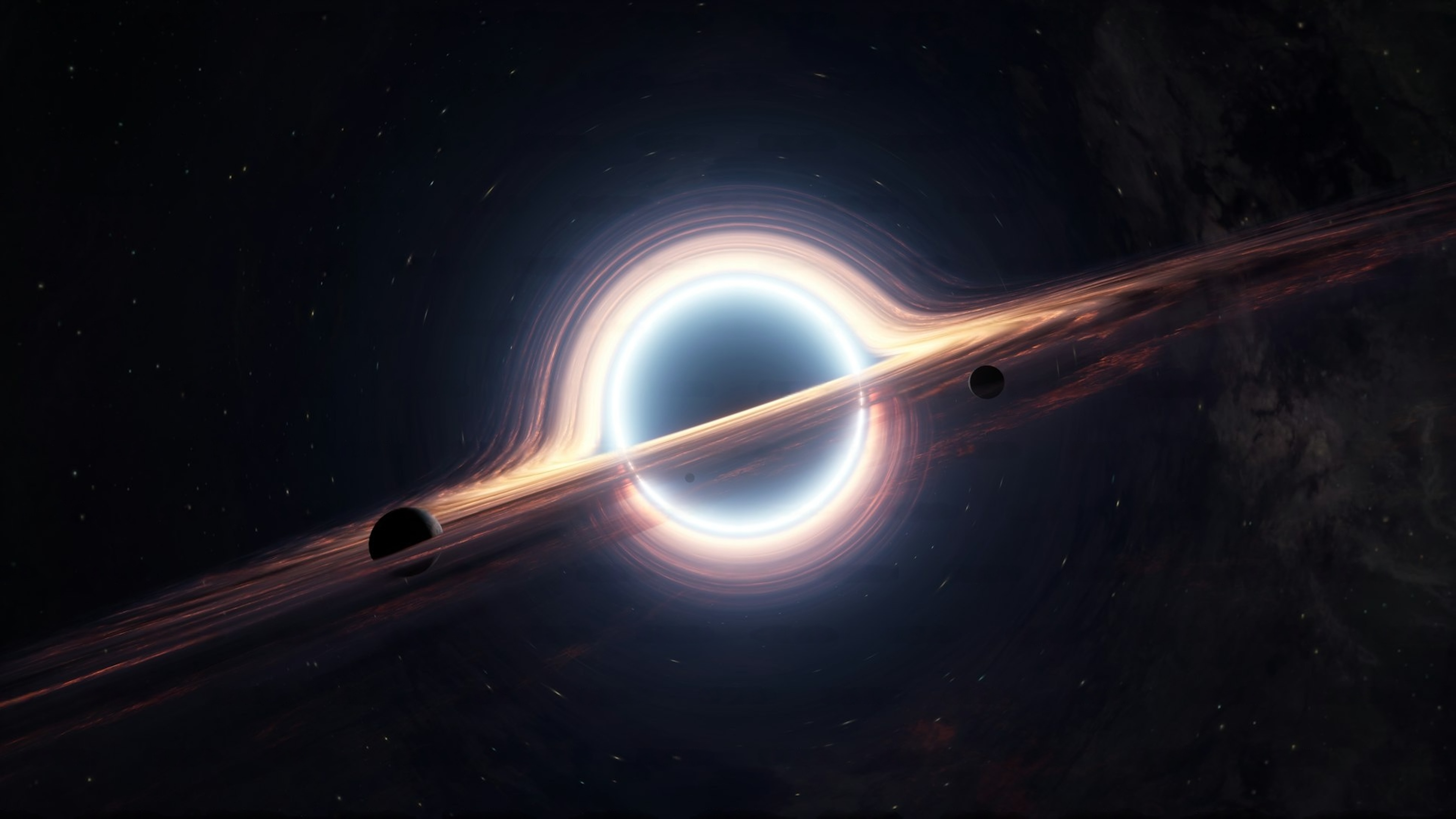 Supermassive Black Hole in Space - 4K Background Supermassive Black Hole in Space - Digital Sci-Fi Art 4K Wallpaper (3840x2160)