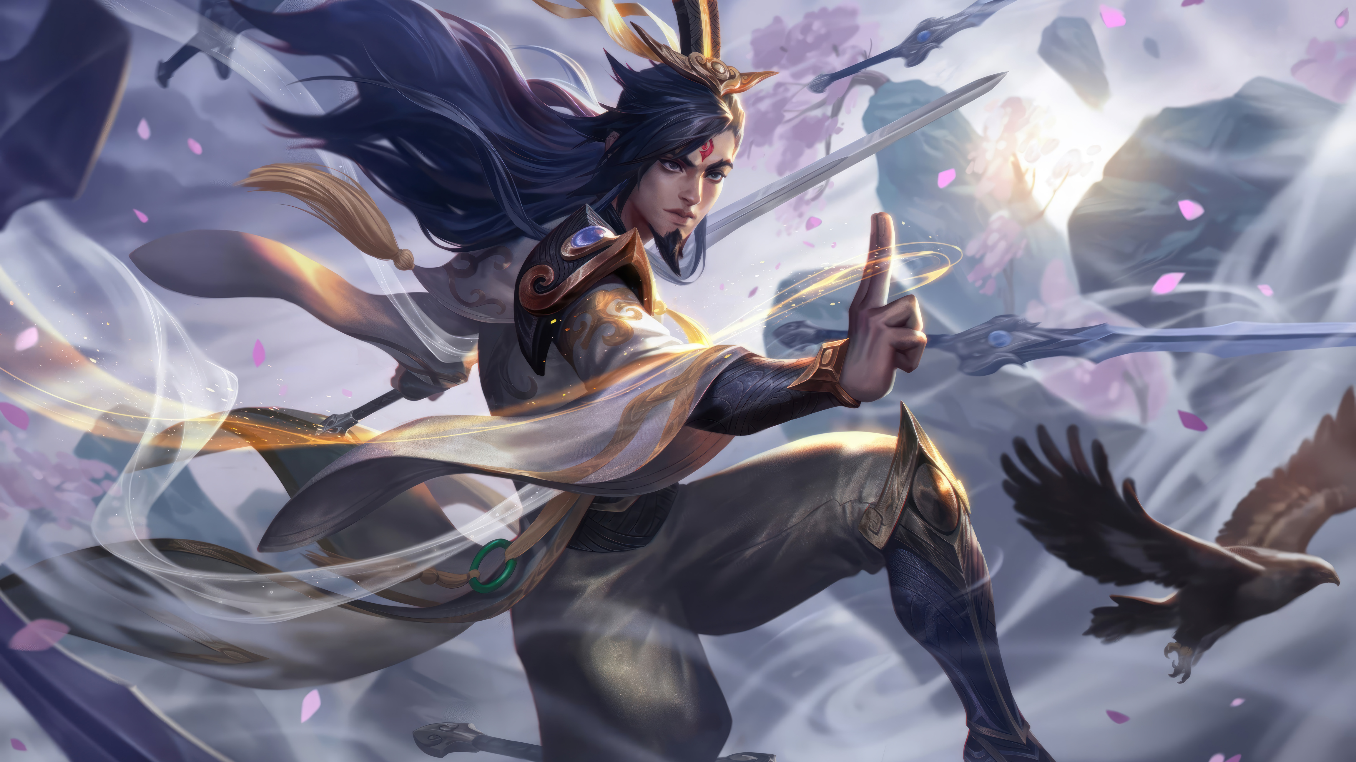 Swordsman, Fantasy, Warrior, Artwork 4K Wallpaper Swordsman, Fantasy, Warrior, Artwork 4K Wallpaper Background