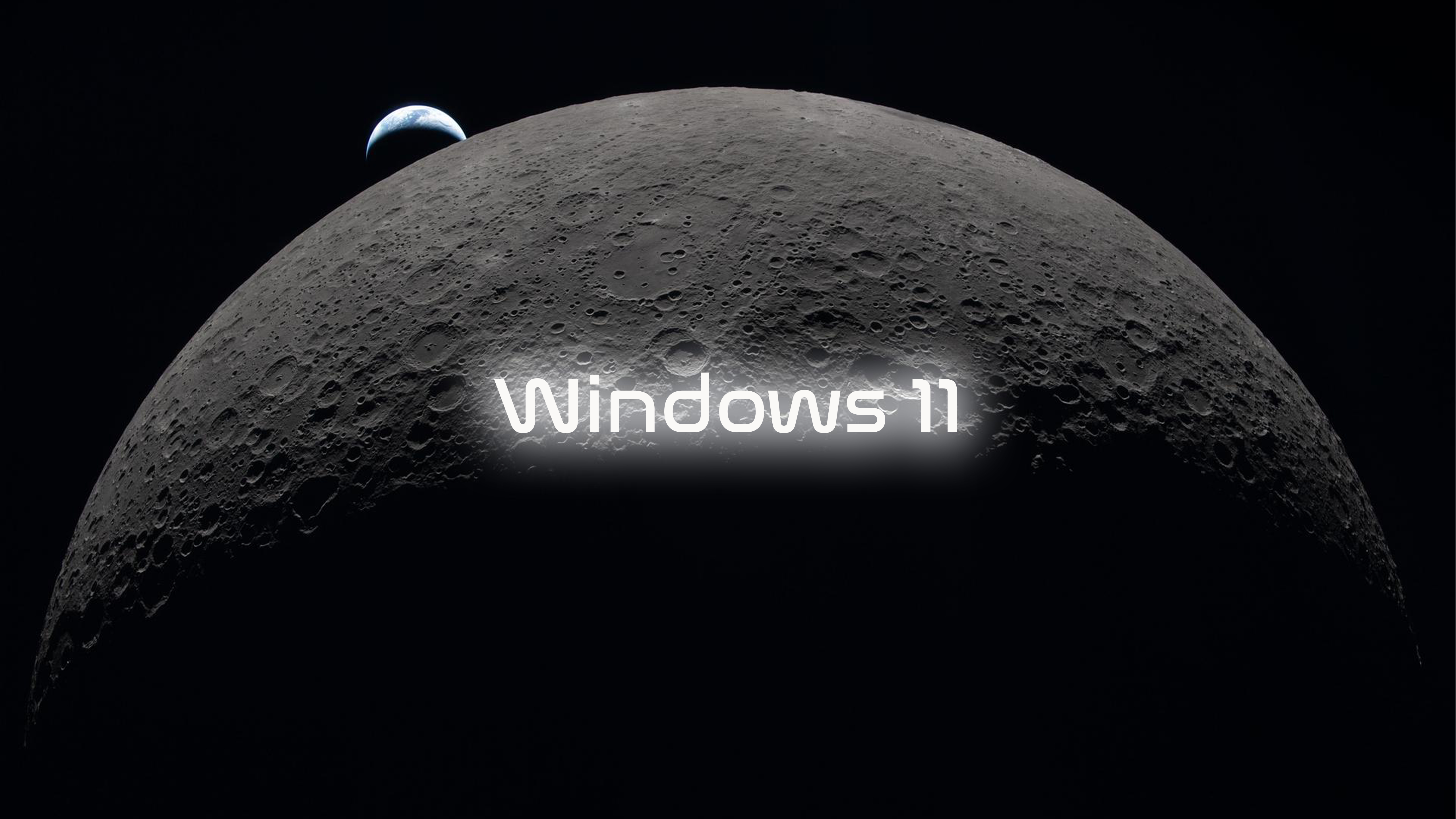 Windows 11 Moon Surface Wallpaper - 5K Background Windows 11 Moon Surface Wallpaper - Digital Composition 5K Wallpaper (5120x2880)