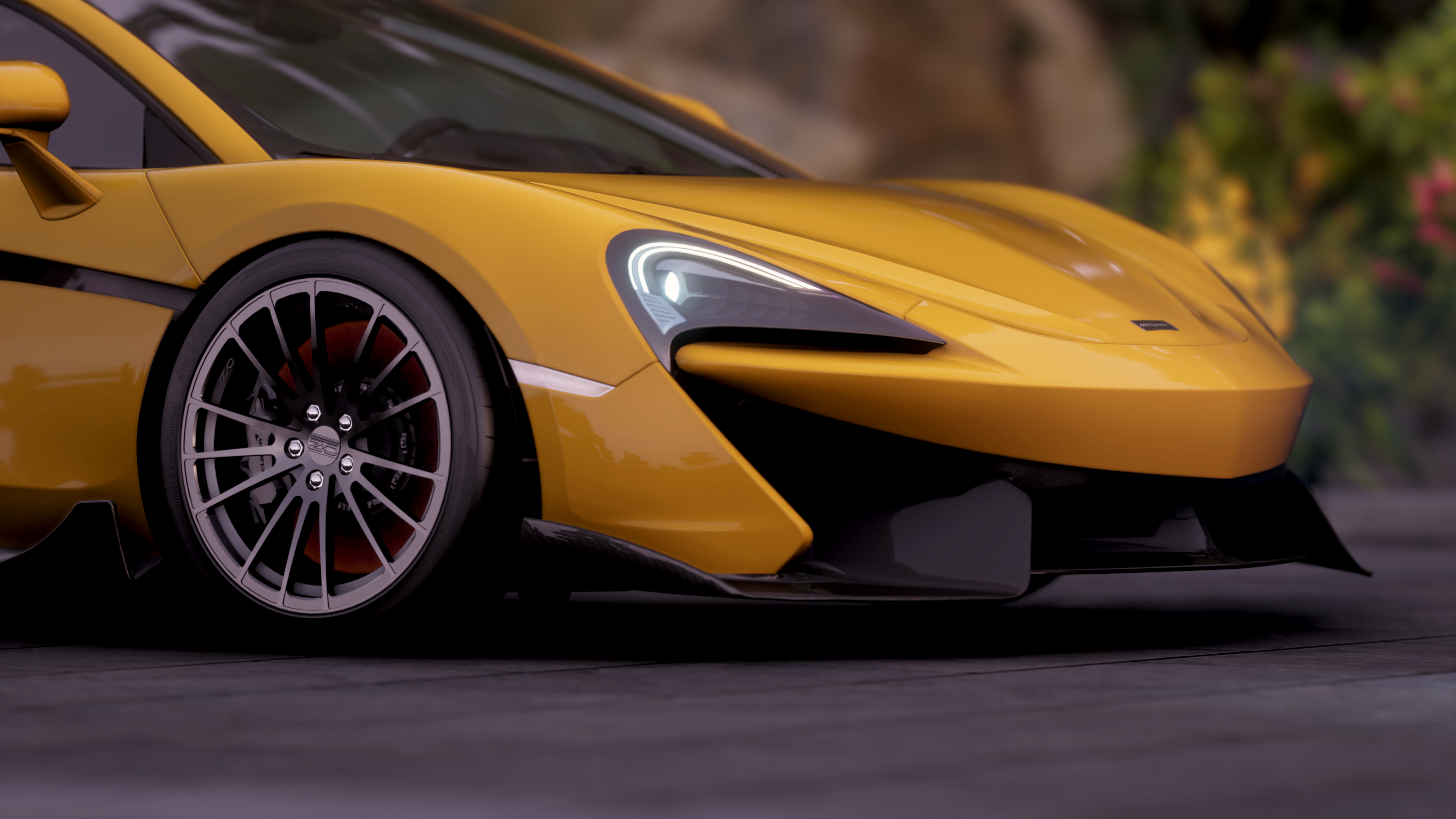 Yellow McLaren Sports Car - 4K Background Yellow McLaren Sports Car - Automotive Photography 4K Wallpaper (3840x2160)